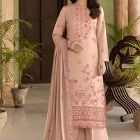 SASSI Volume 2749 – 3 Piece Unstitched Airjet Slub Lawn Heavy Embroidered Suit with Organza Lace — 1