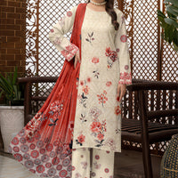 Vol 2617 SASSI  –  Stitched Lawn 3 Piece Suit — 1