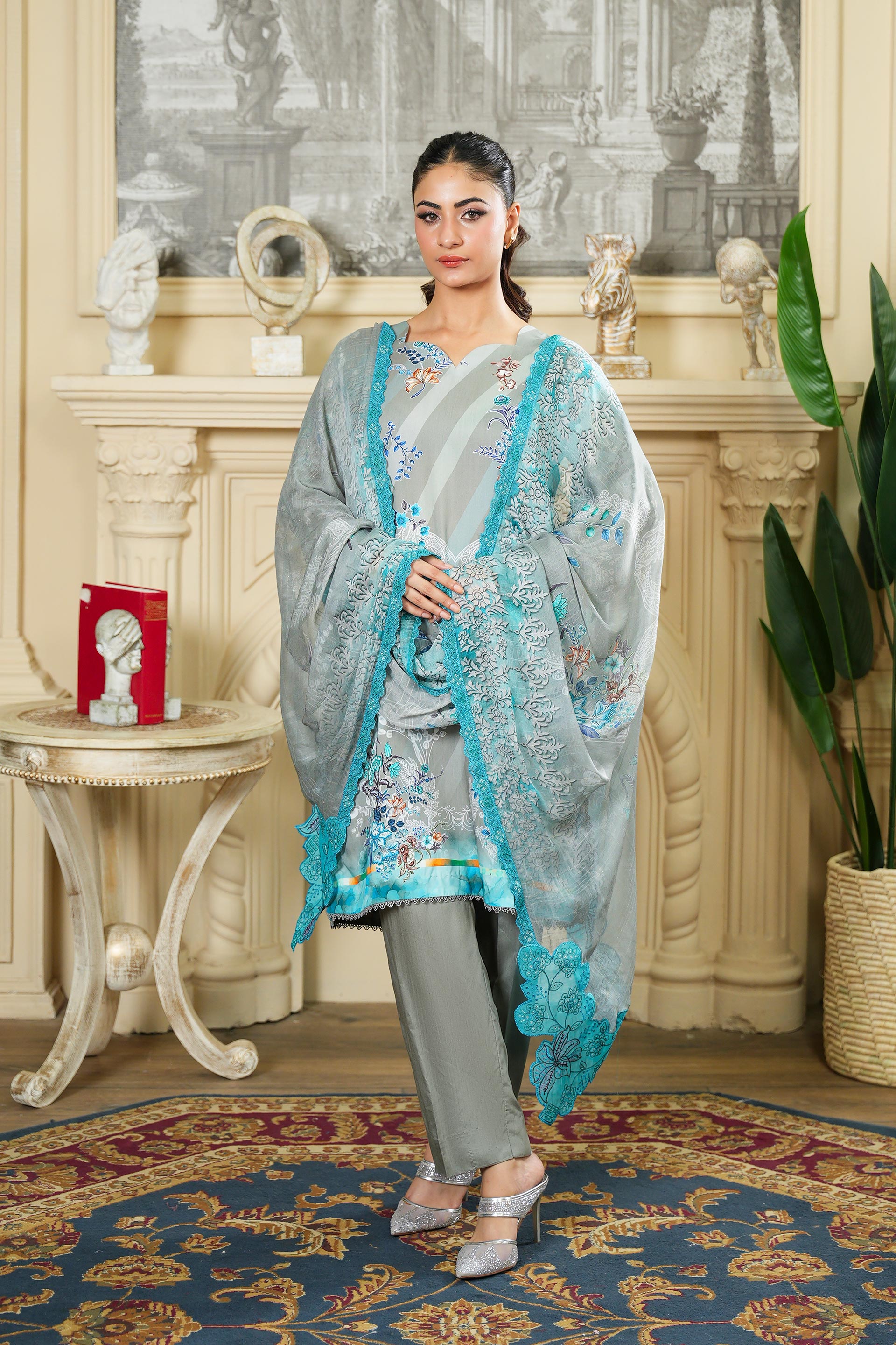 SASSI Viscose PRINT Shirt & Dupatta Vol-2464