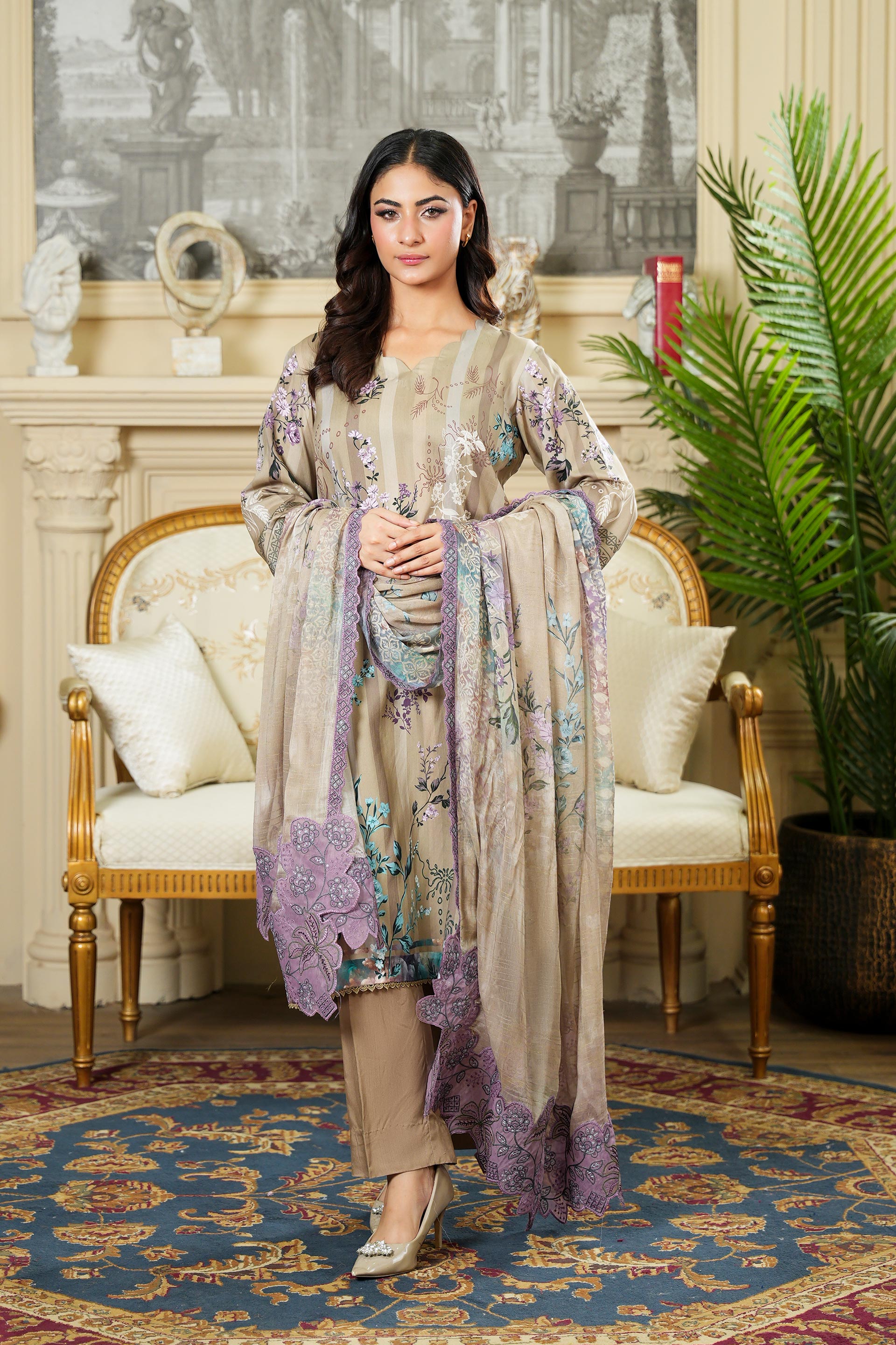 SASSI Viscose PRINT Shirt & Dupatta Vol-2464