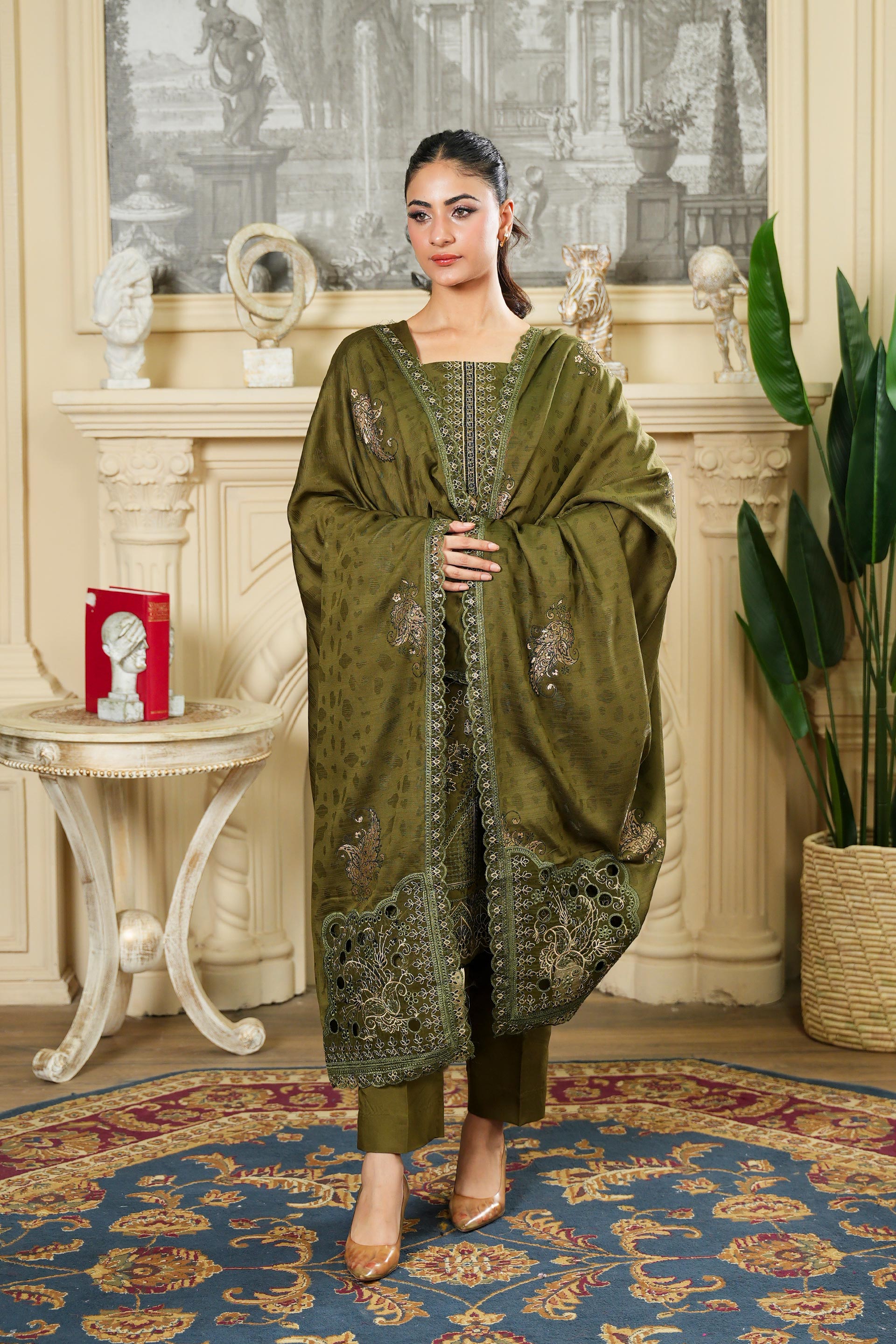 SASSI Viscose EMB Shirt & Dupatta Vol-2427