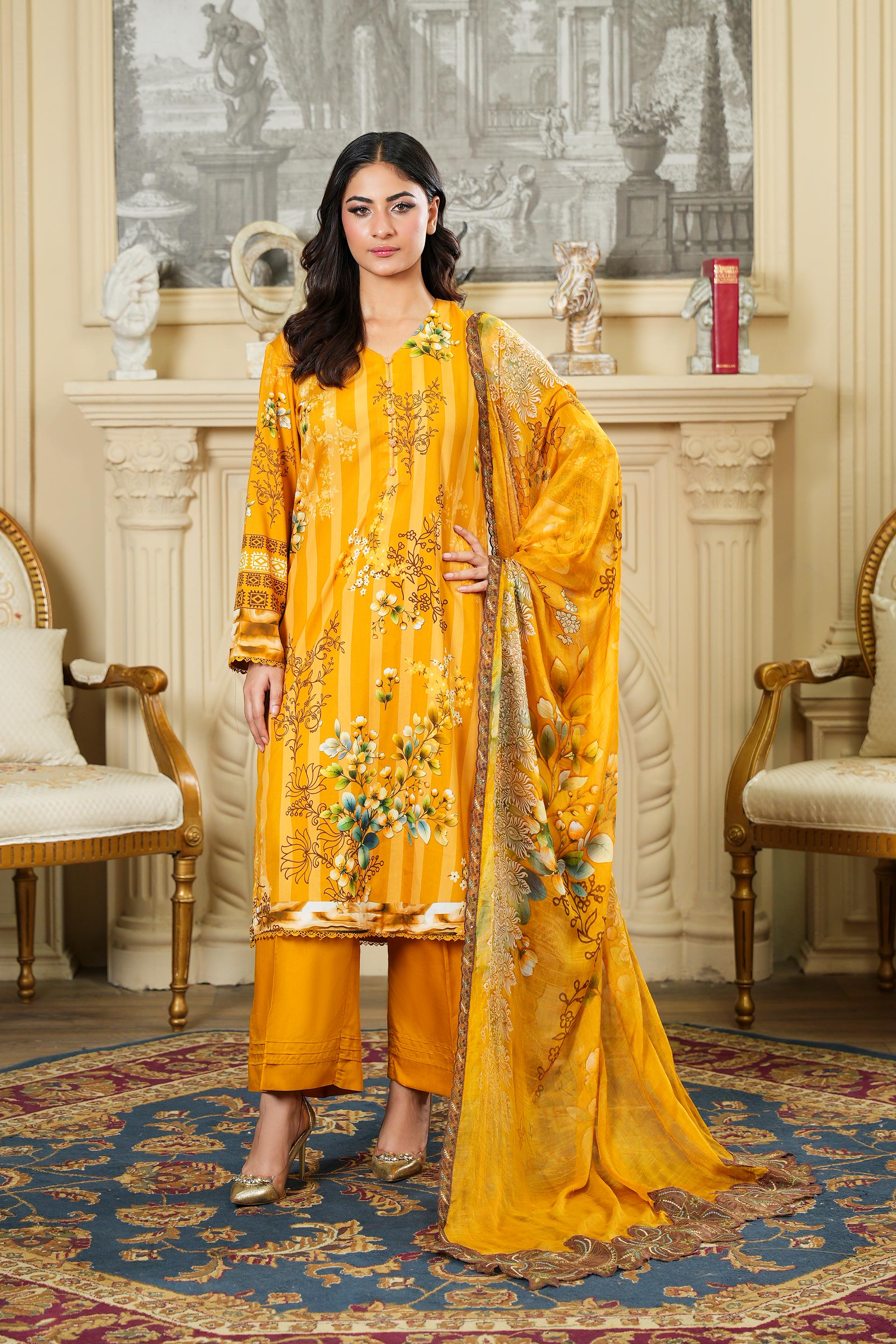 SASSI Viscose PRINT Shirt & Dupatta Vol-2464