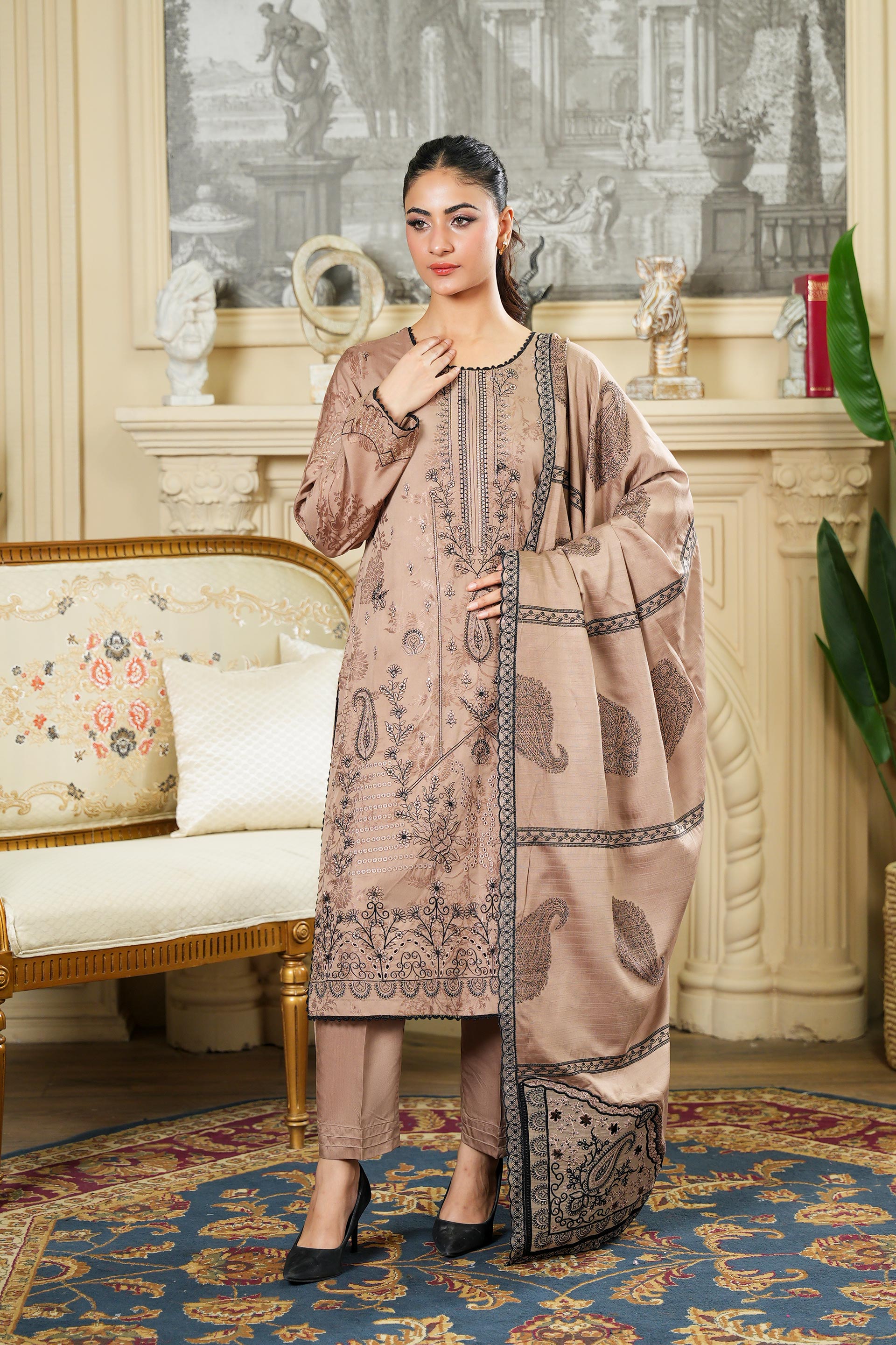 SASSI Viscose EMB Shirt & Dupatta Vol-2427