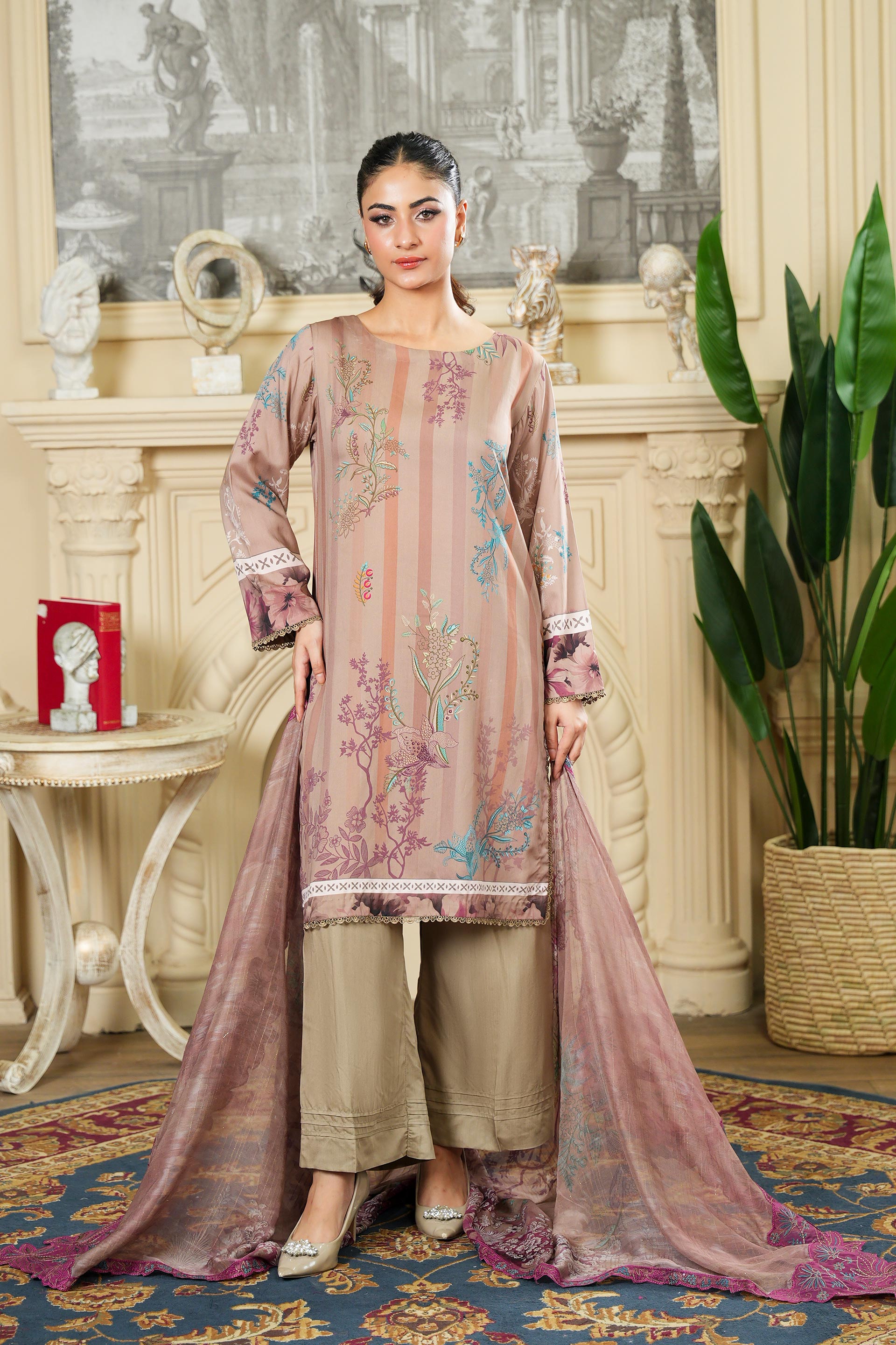 SASSI Viscose PRINT Shirt & Dupatta Vol-2464