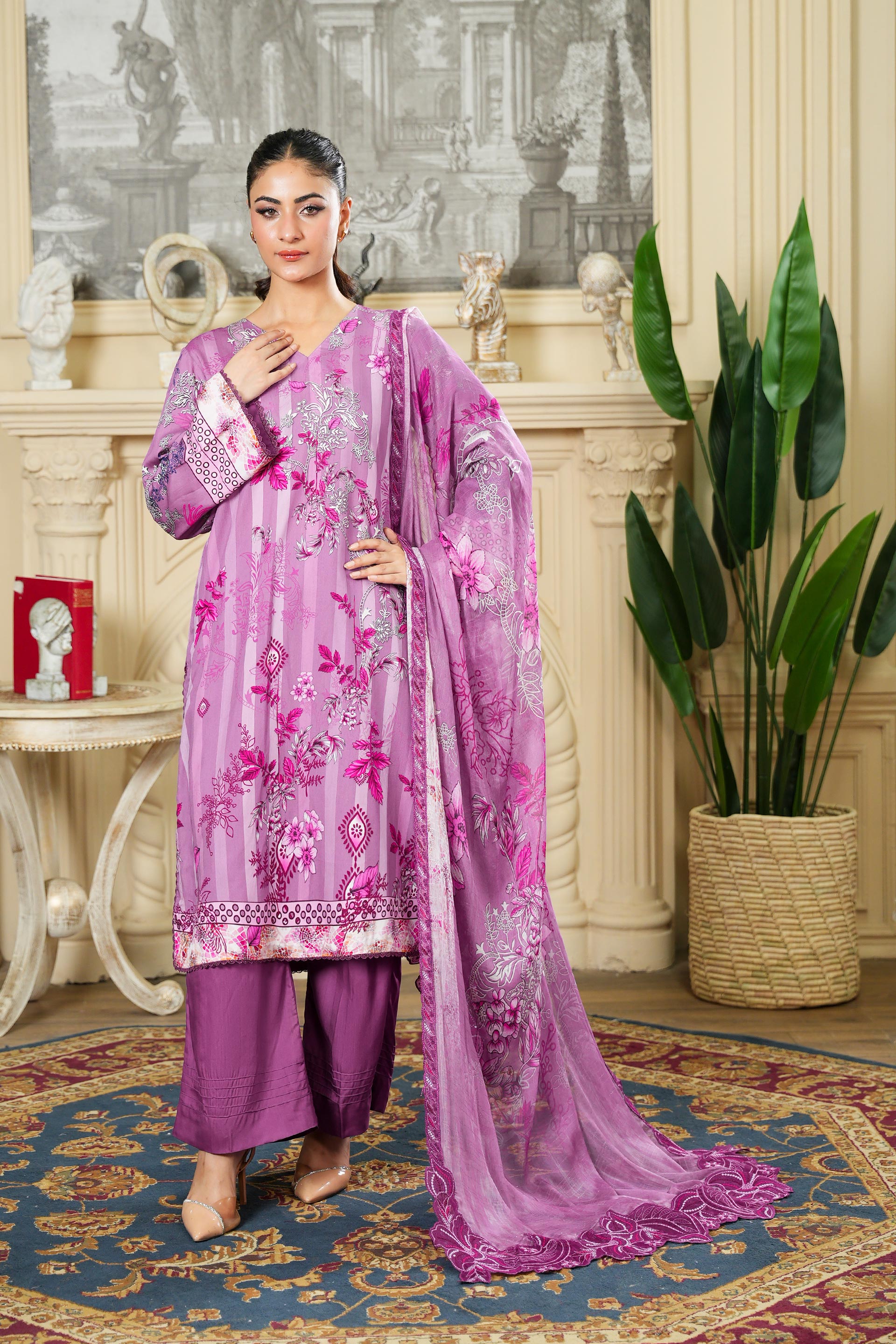 SASSI Viscose PRINT Shirt & Dupatta Vol-2464