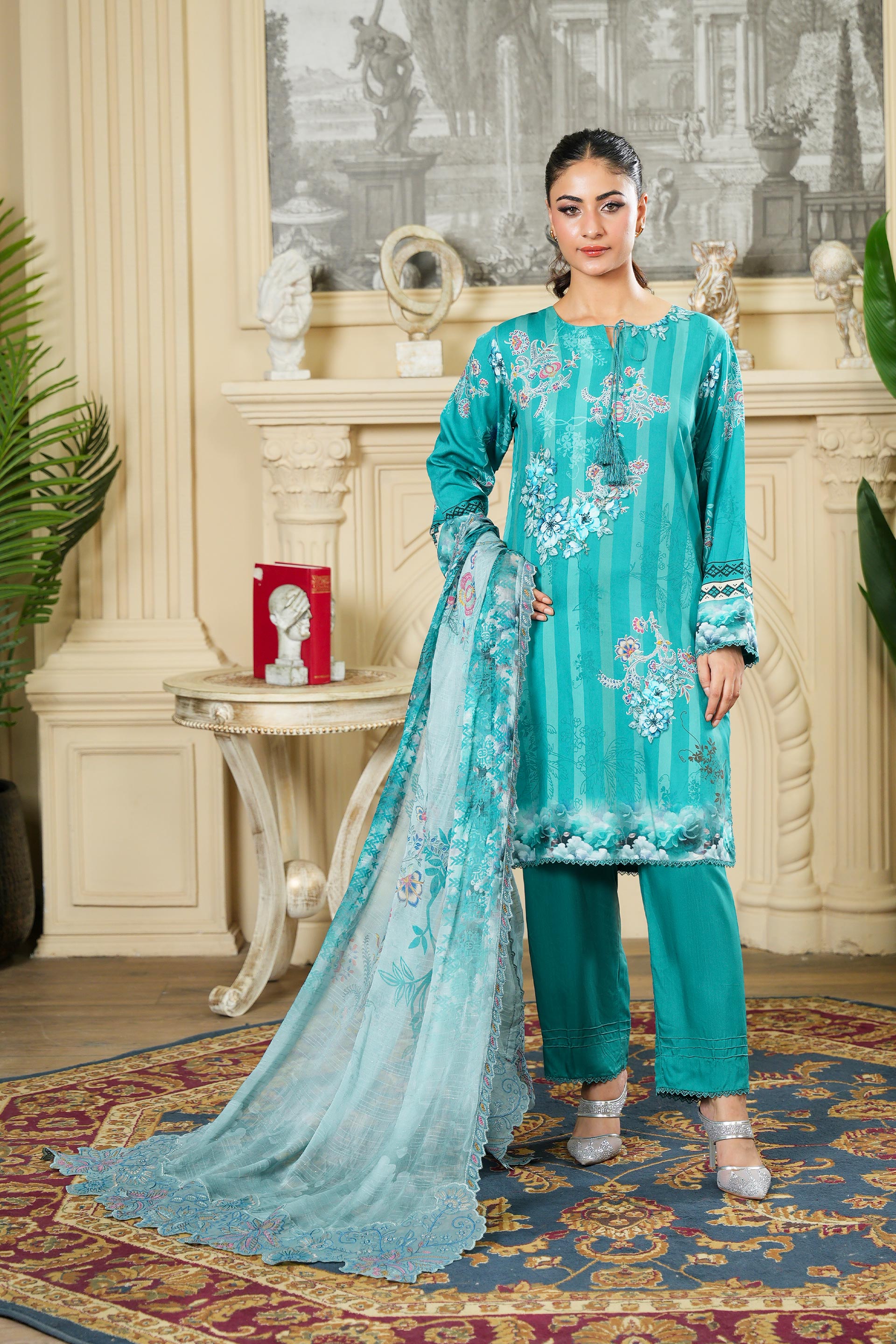SASSI Viscose PRINT Shirt & Dupatta Vol-2464