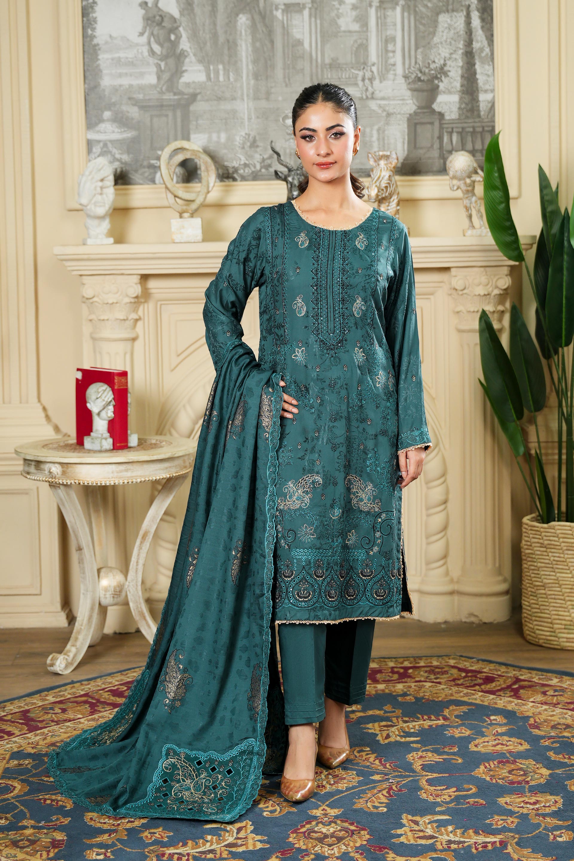 SASSI Viscose EMB Shirt & Dupatta Vol-2427