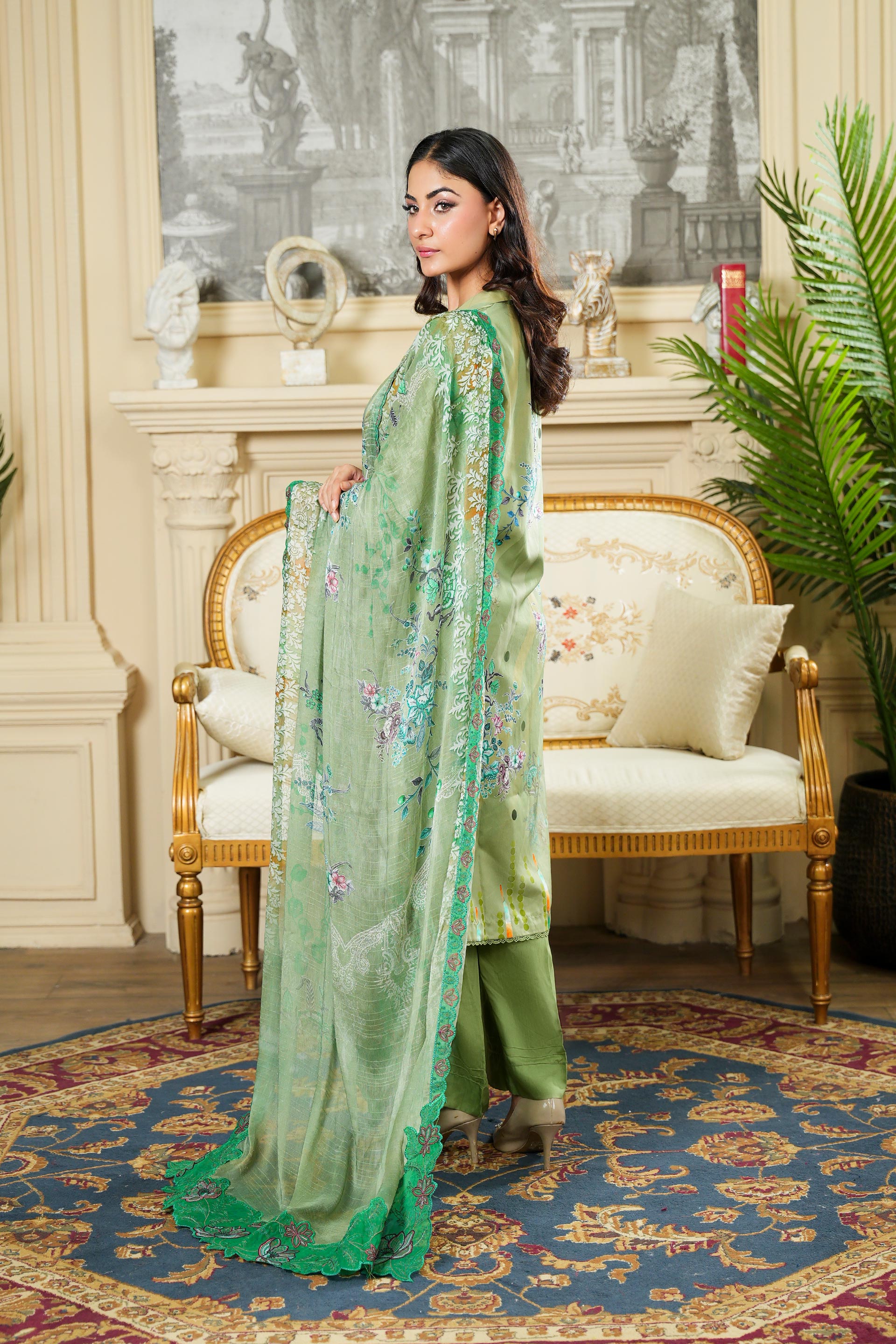 SASSI Viscose PRINT Shirt & Dupatta Vol-2464