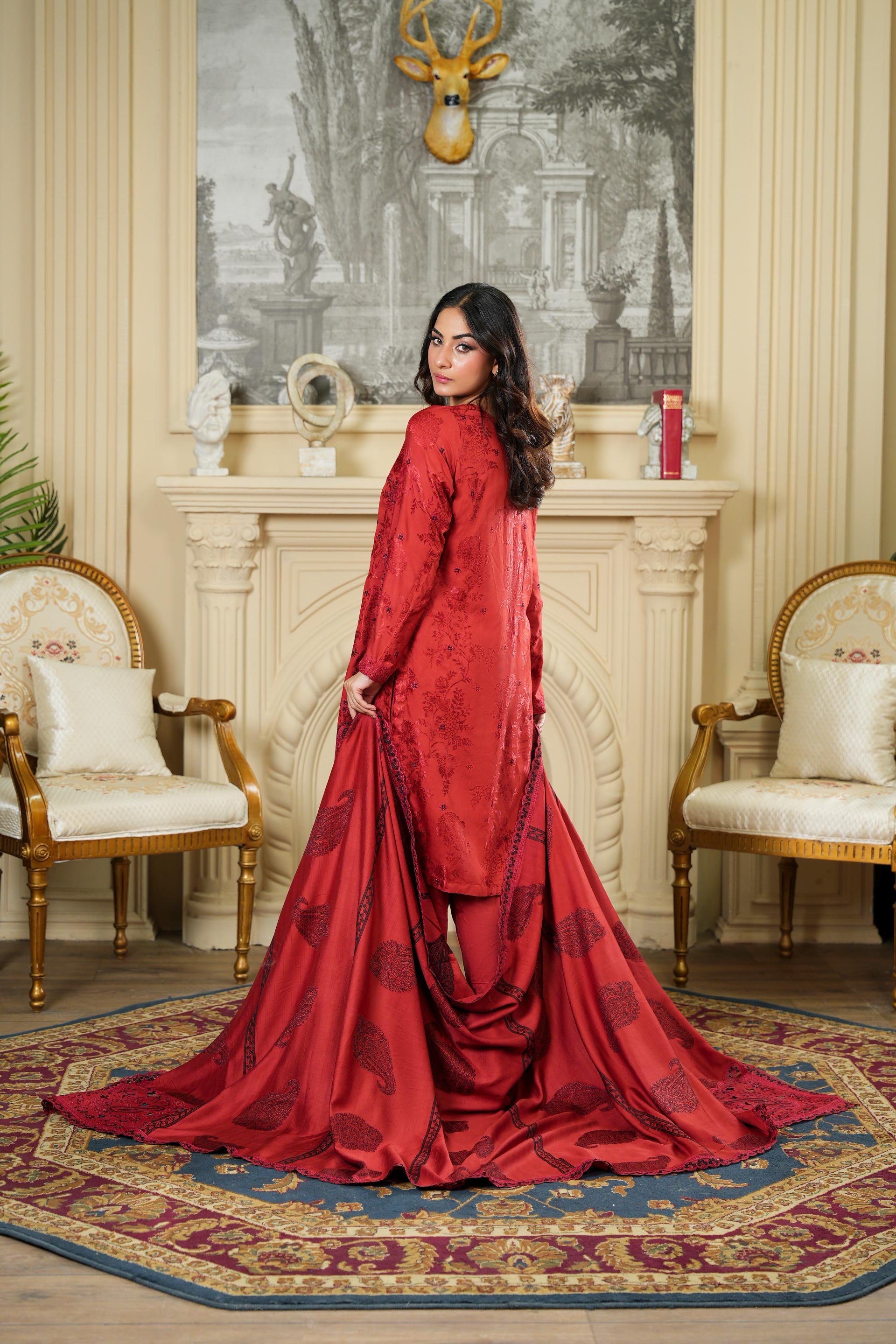 SASSI Viscose EMB Shirt & Dupatta Vol-2427