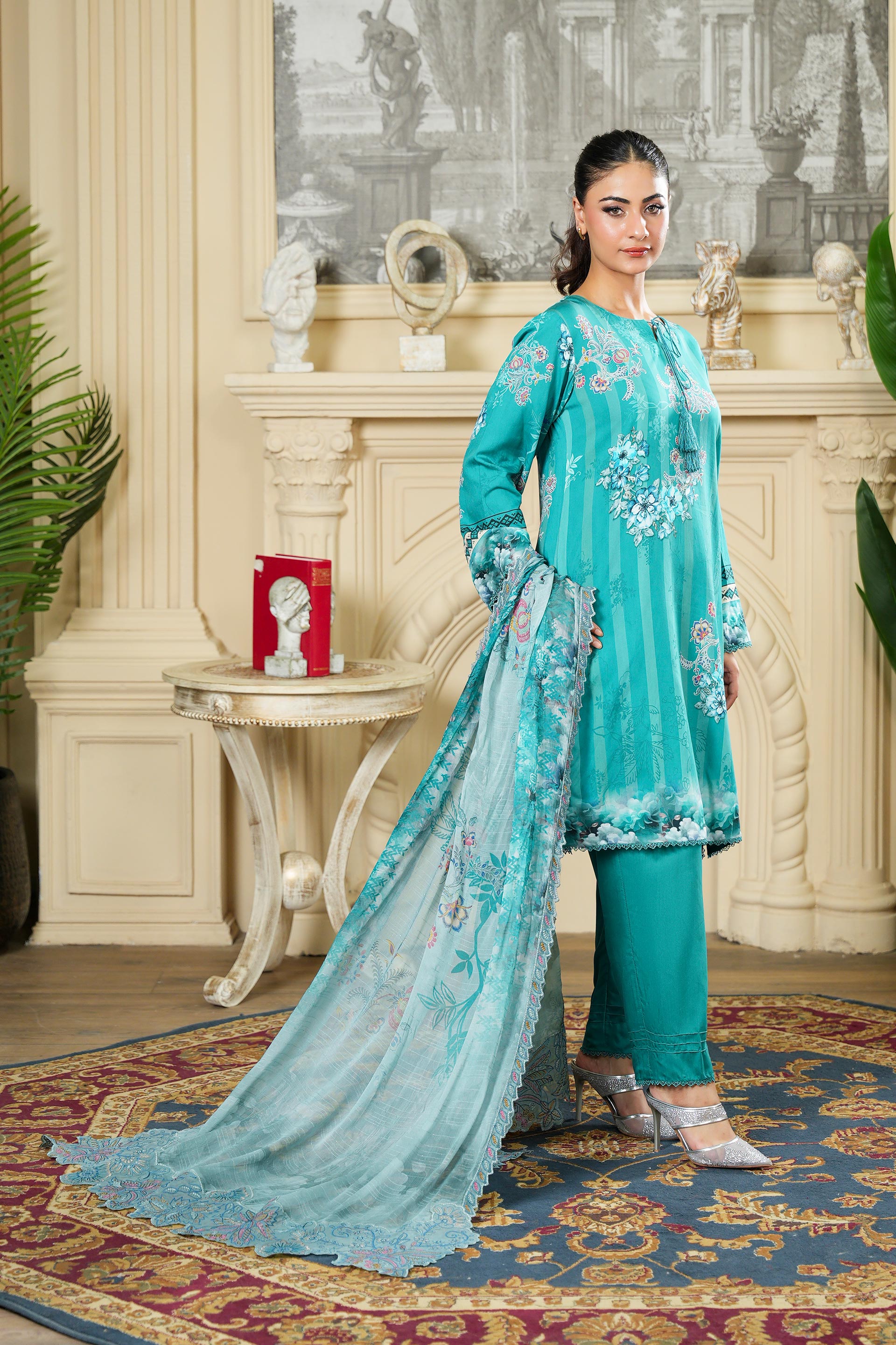 SASSI Viscose PRINT Shirt & Dupatta Vol-2464