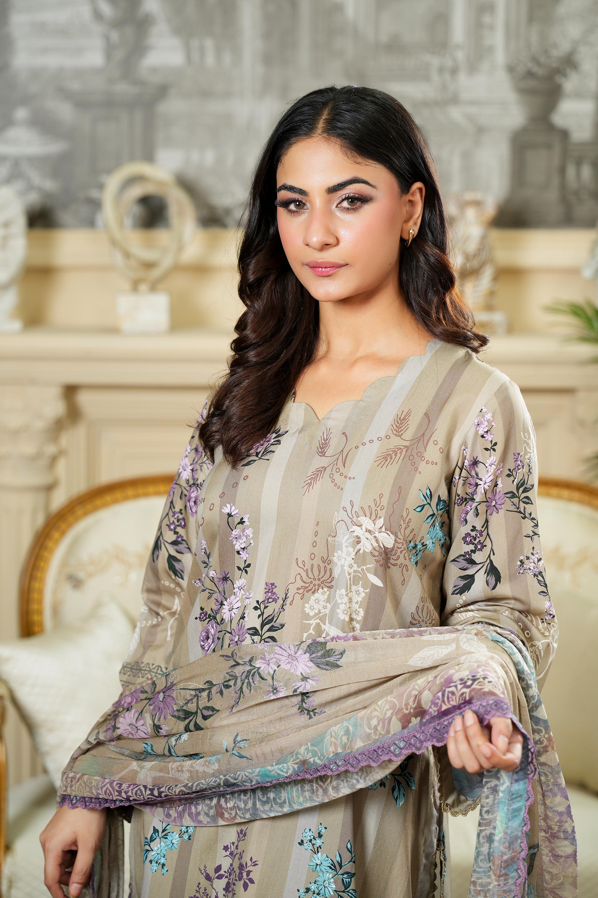 SASSI Viscose PRINT Shirt & Dupatta Vol-2464