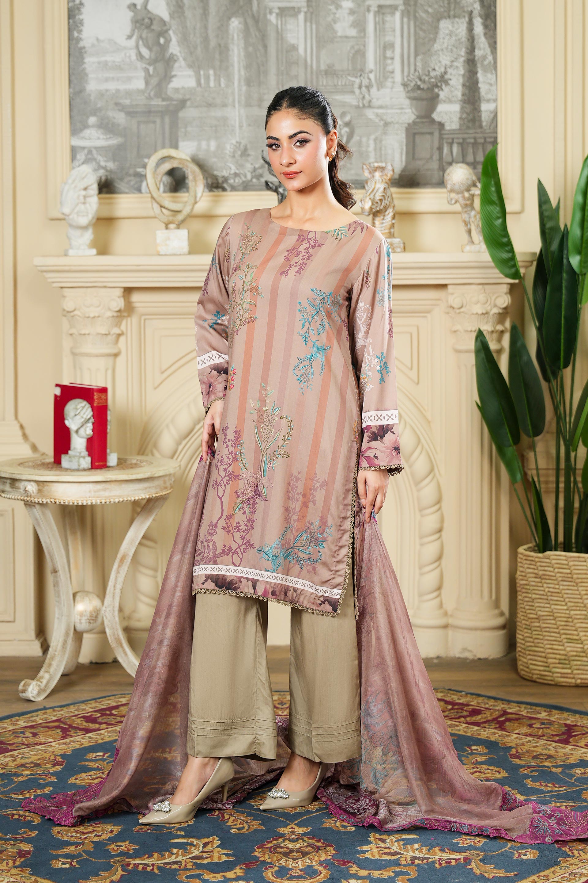 SASSI Viscose PRINT Shirt & Dupatta Vol-2464