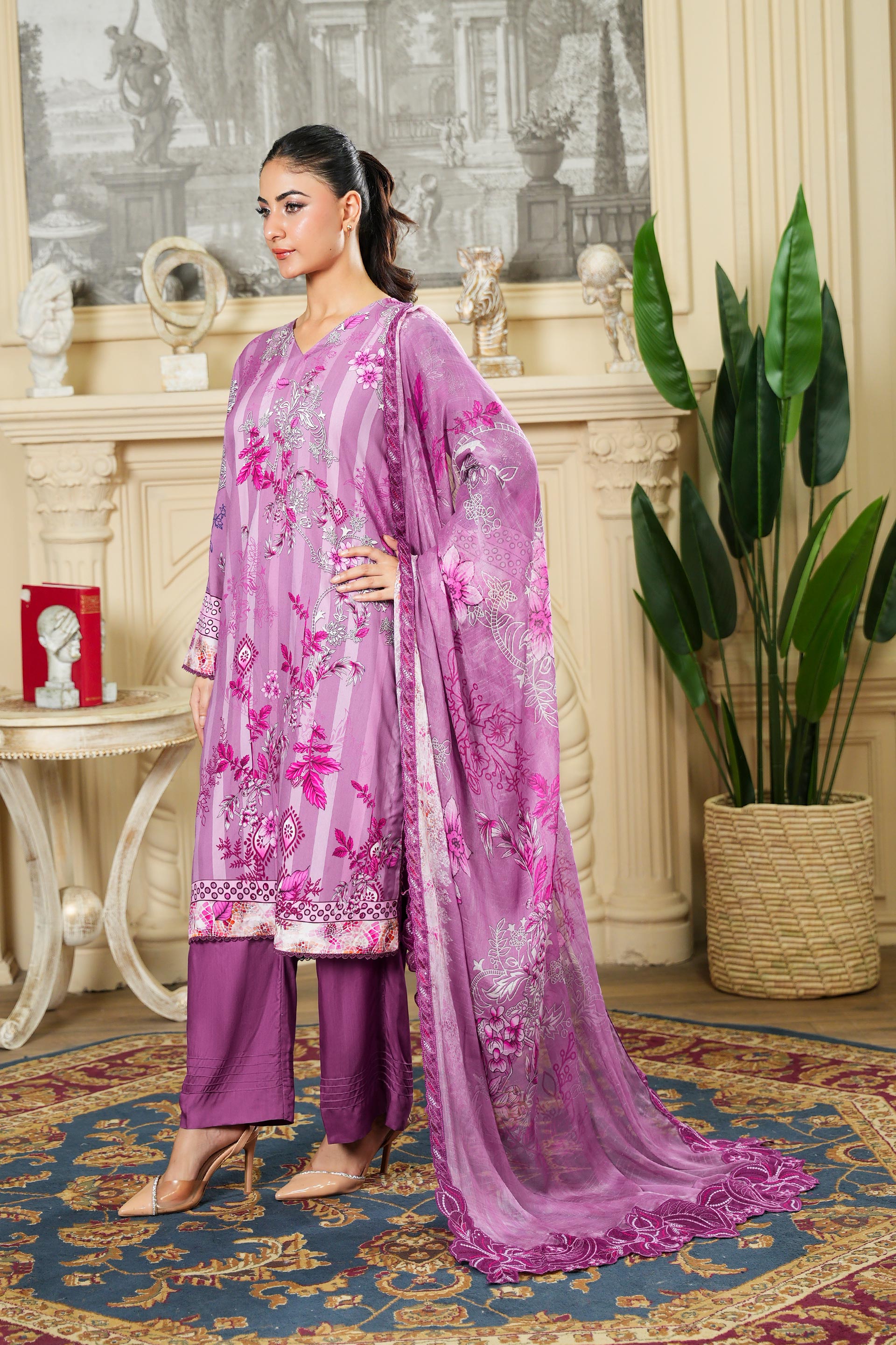 SASSI Viscose PRINT Shirt & Dupatta Vol-2464