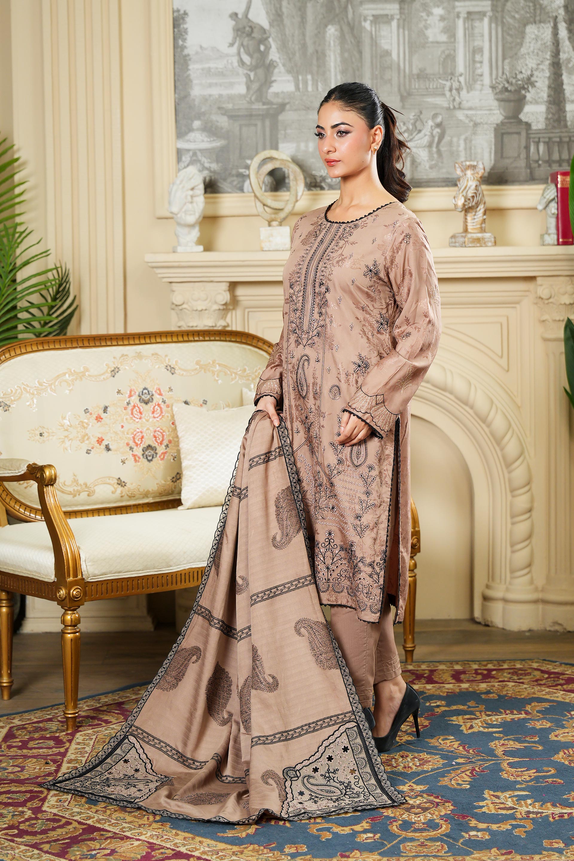 SASSI Viscose EMB Shirt & Dupatta Vol-2427