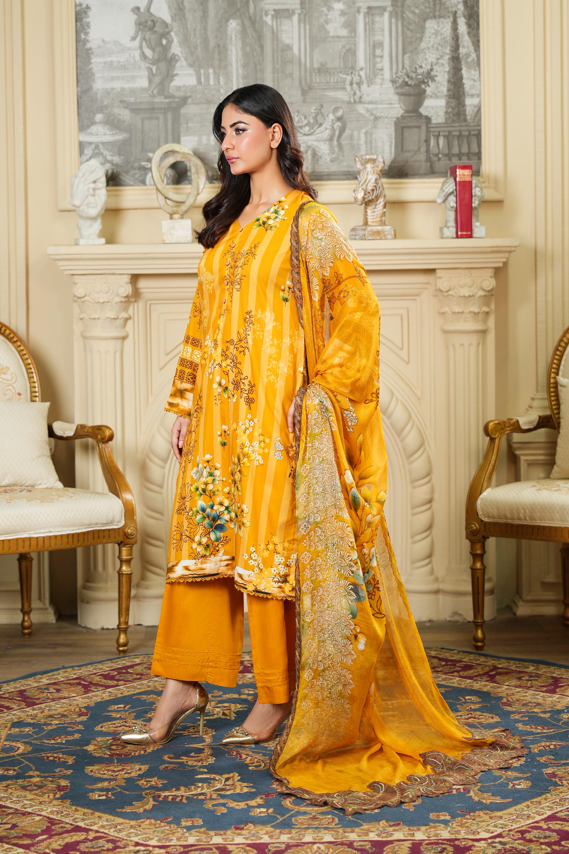 SASSI Viscose PRINT Shirt & Dupatta Vol-2464