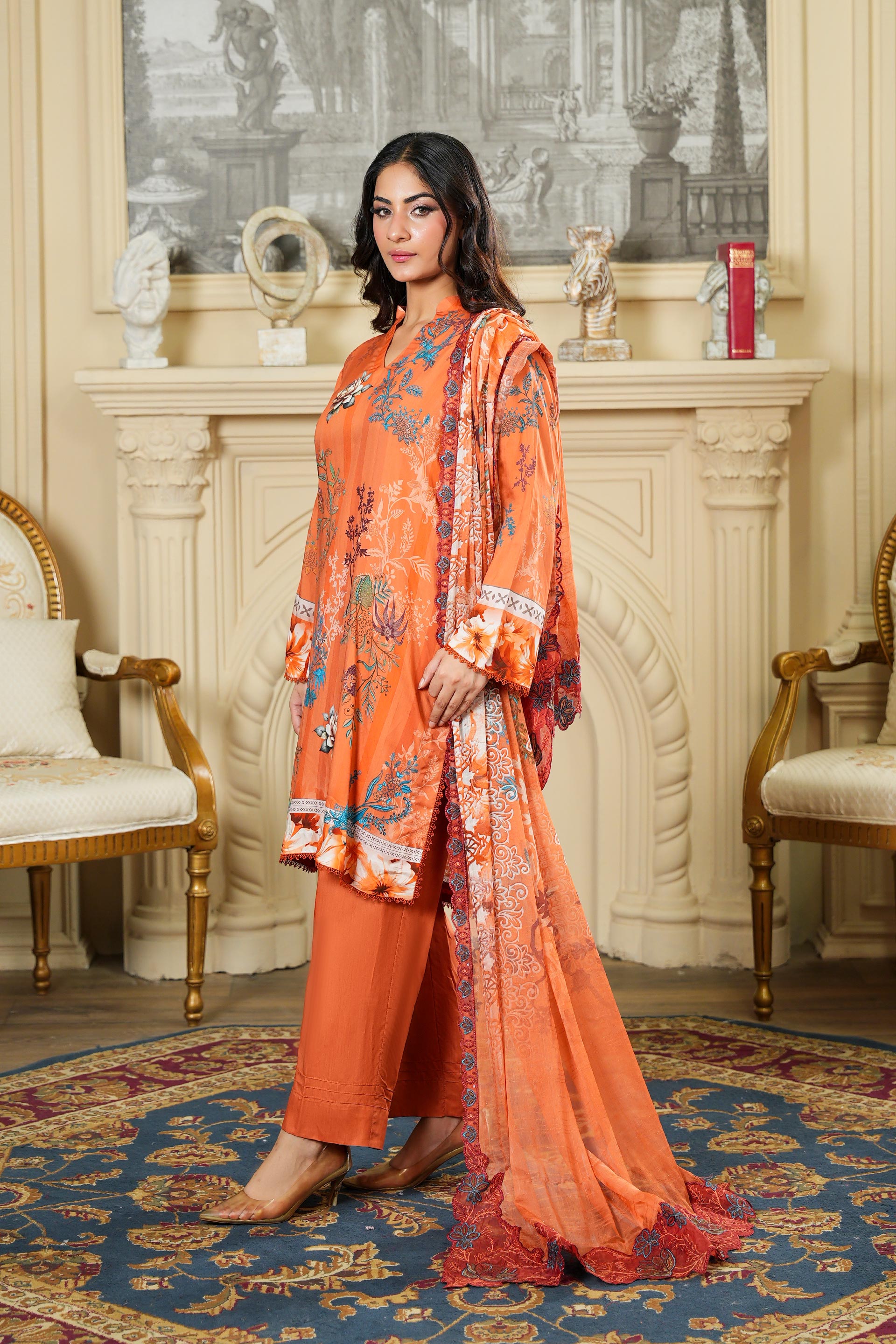 SASSI Viscose PRINT Shirt & Dupatta Vol-2464