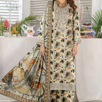 HAWIC Vol 2648 Ready to Wear – 3 Piece Stitched Lawn Suit with Organza Dupatta — 1