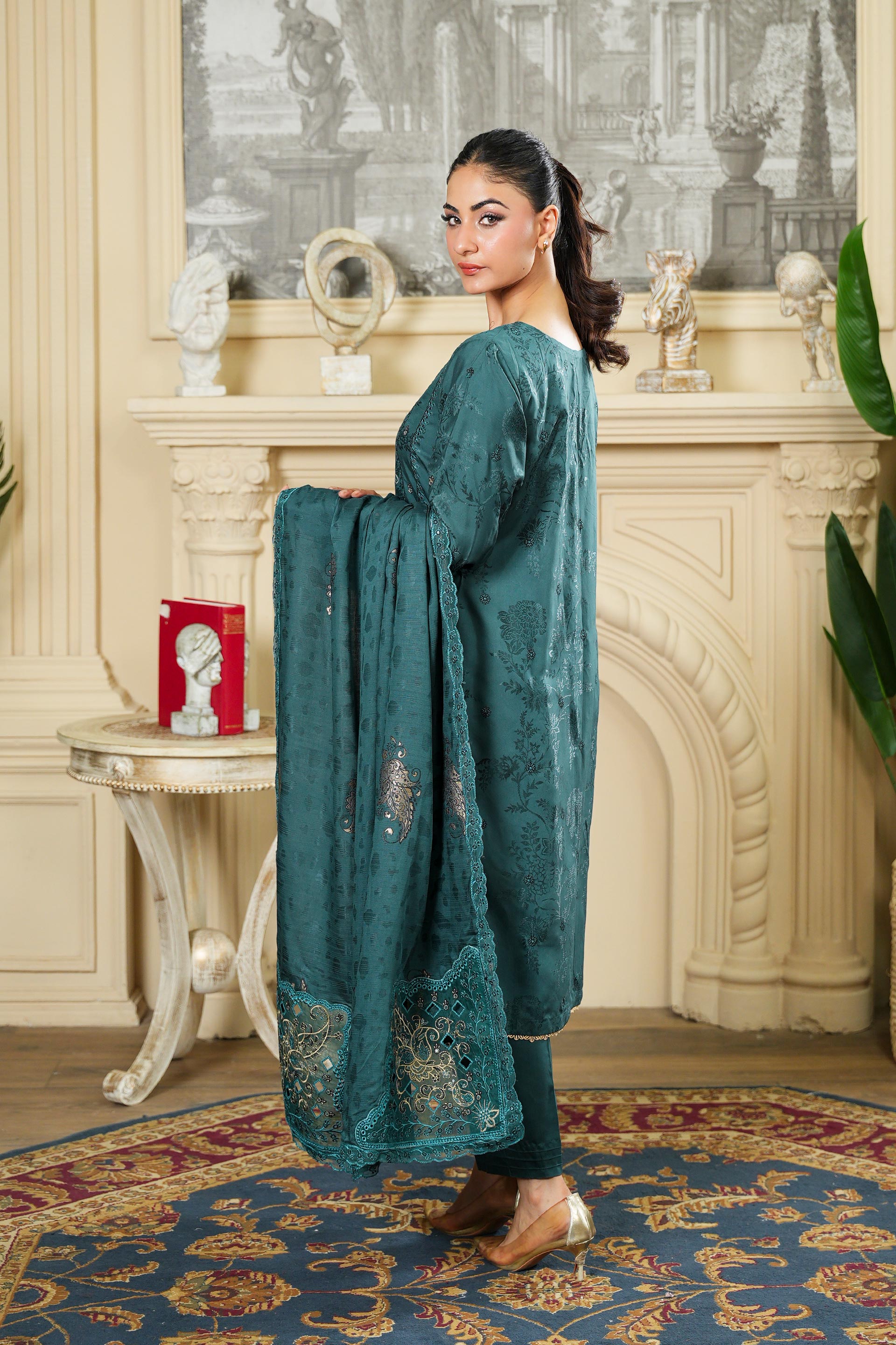 SASSI Viscose EMB Shirt & Dupatta Vol-2427