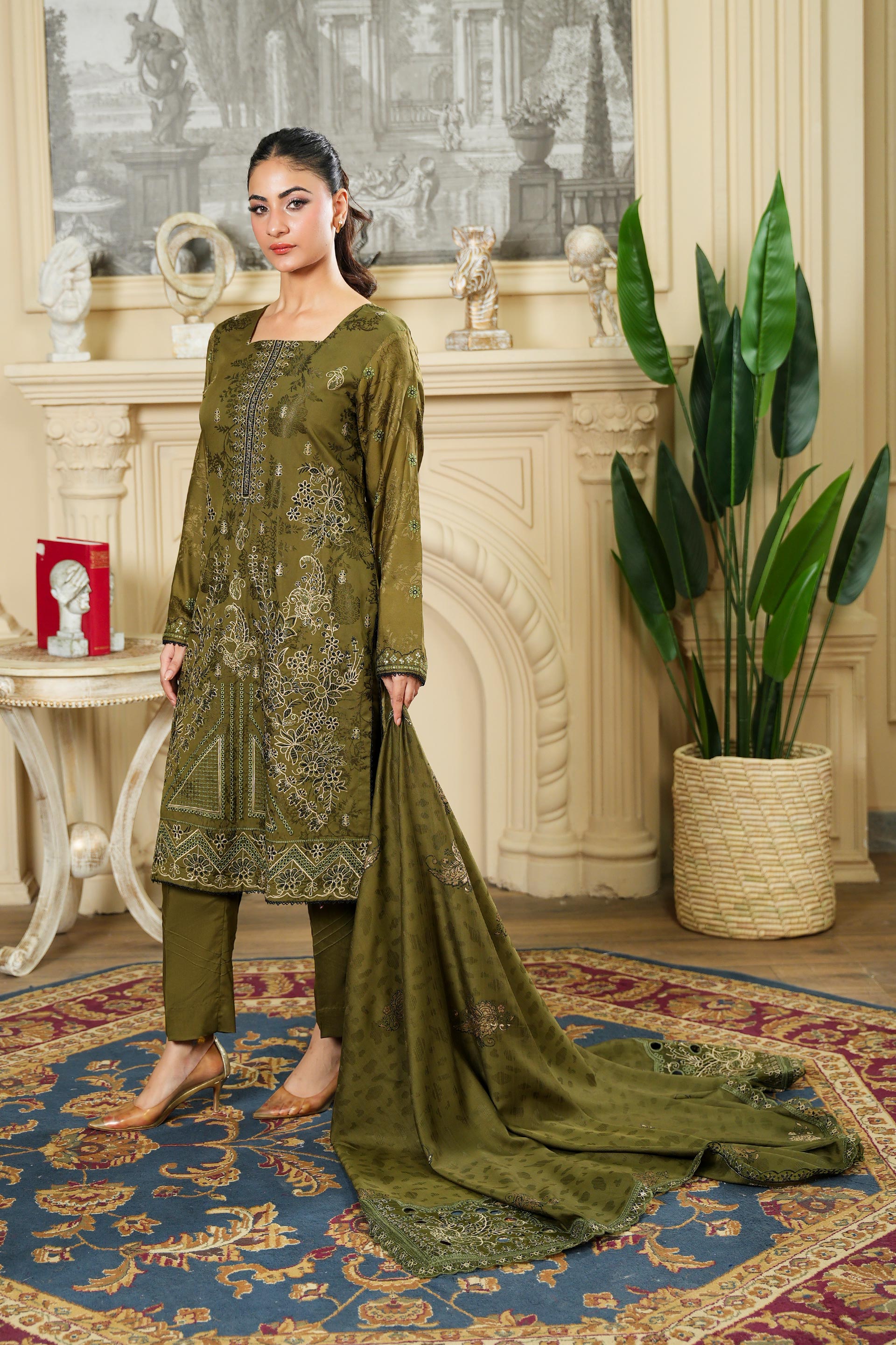 SASSI Viscose EMB Shirt & Dupatta Vol-2427
