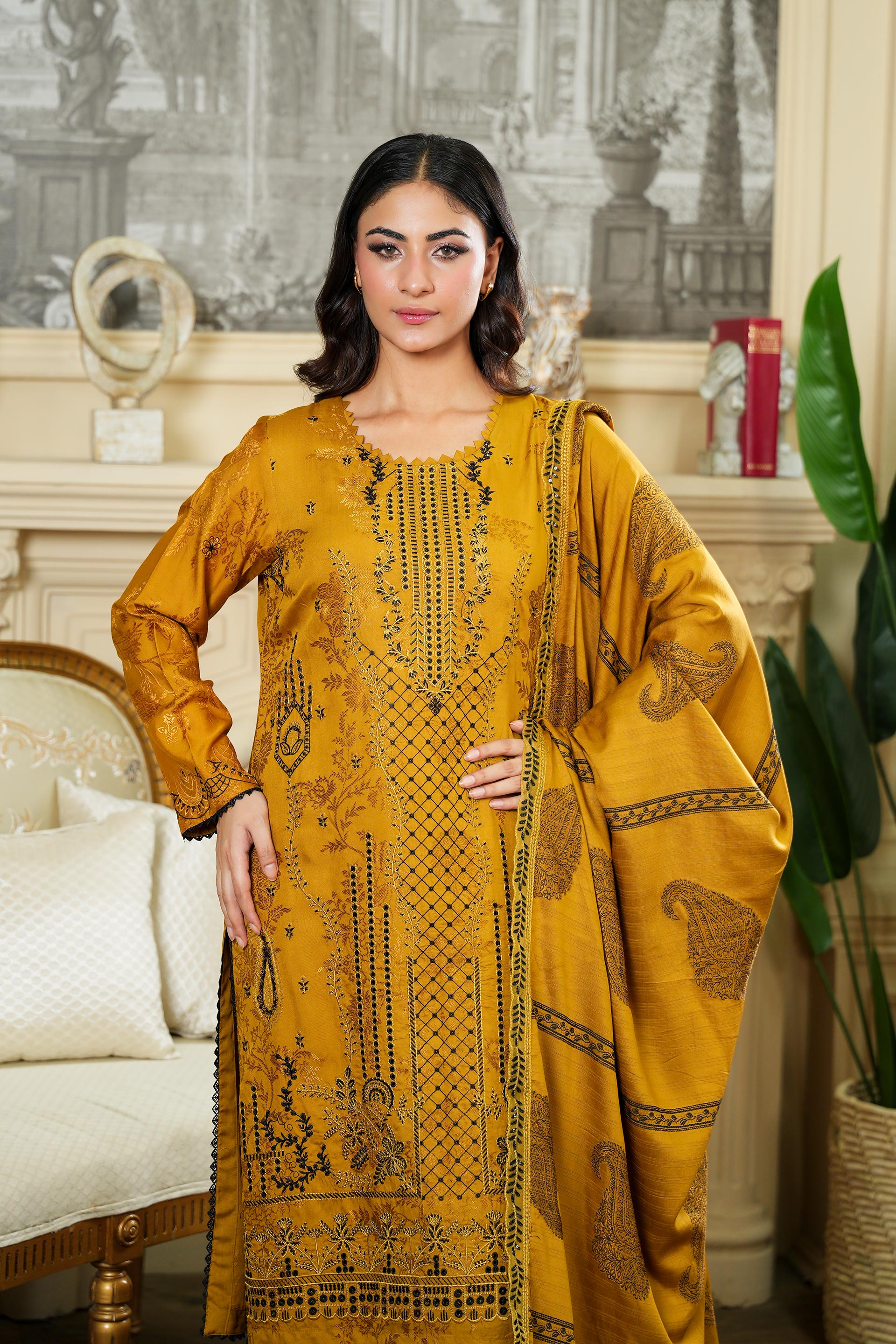 SASSI Viscose EMB Shirt & Dupatta Vol-2427