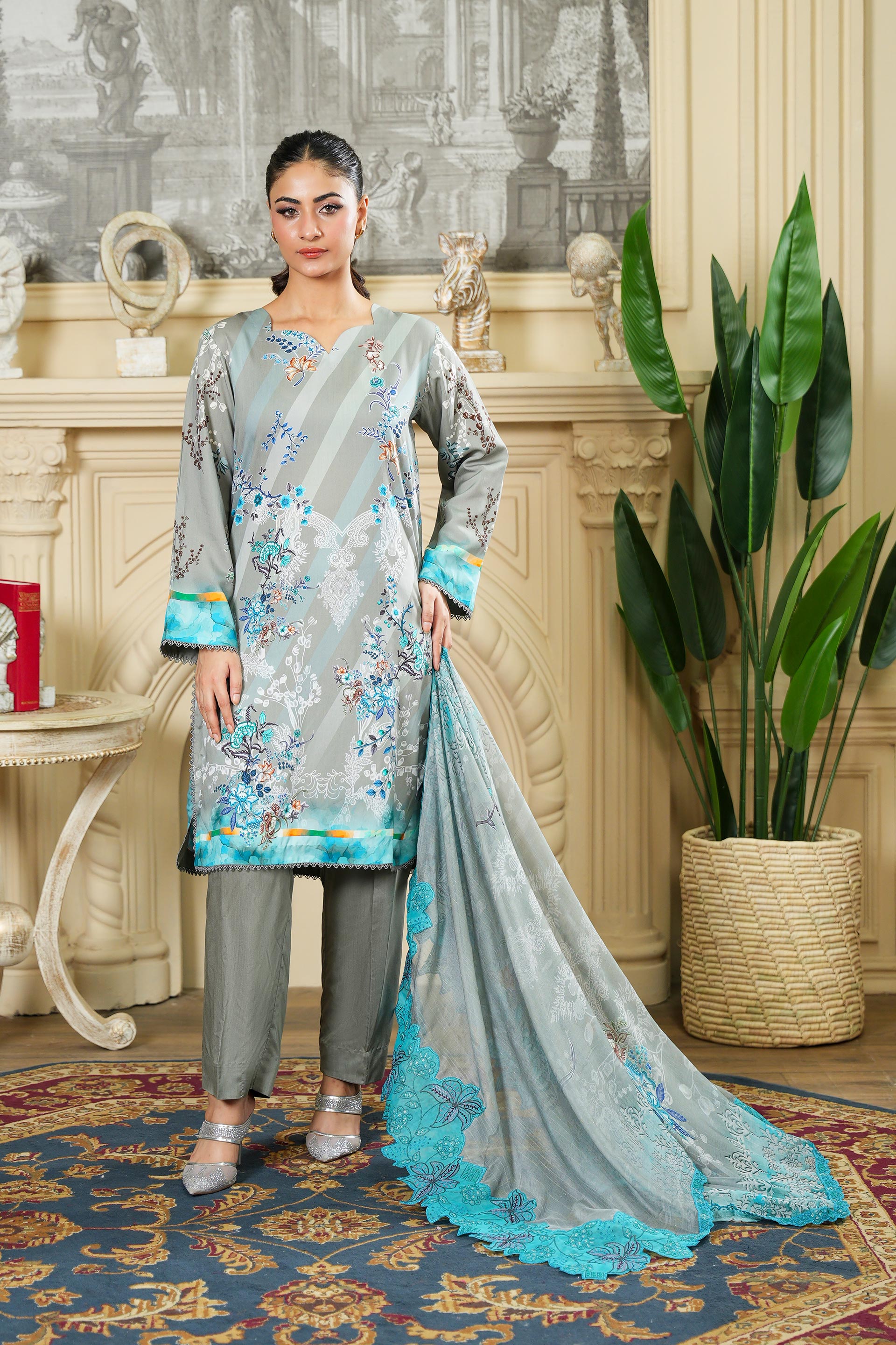 SASSI Viscose PRINT Shirt & Dupatta Vol-2464