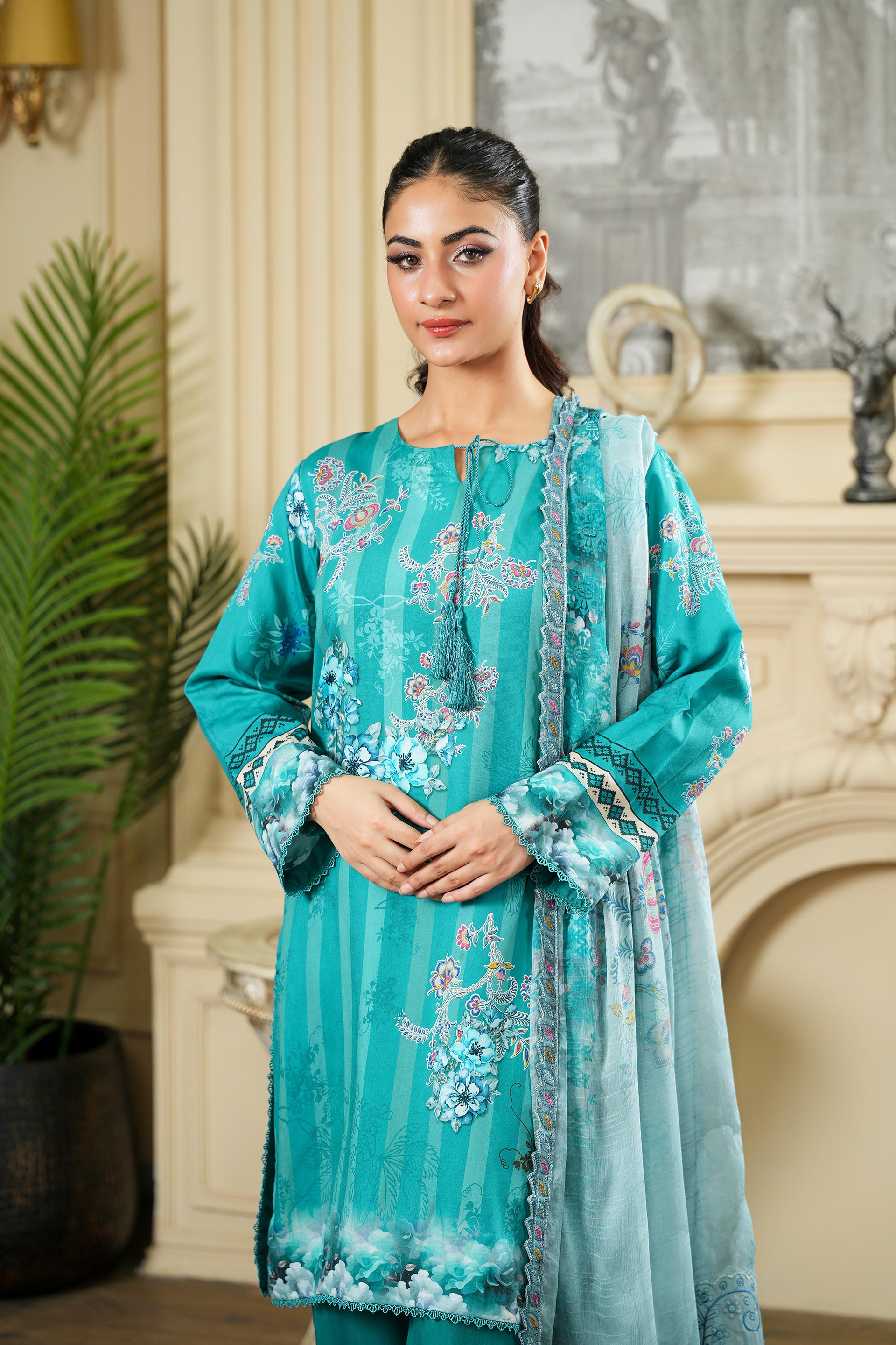 SASSI Viscose PRINT Shirt & Dupatta Vol-2464