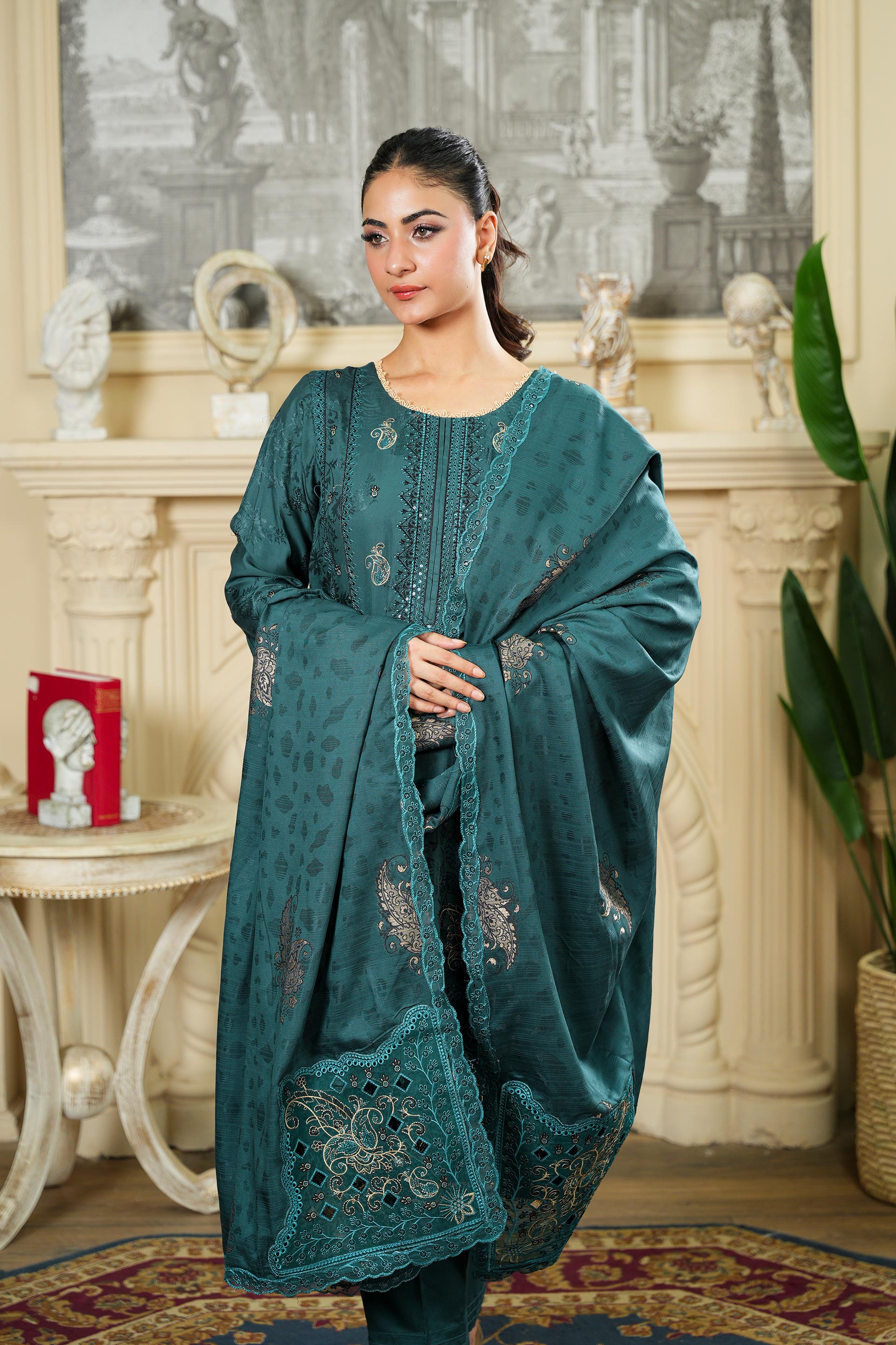 SASSI Viscose EMB Shirt & Dupatta Vol-2427