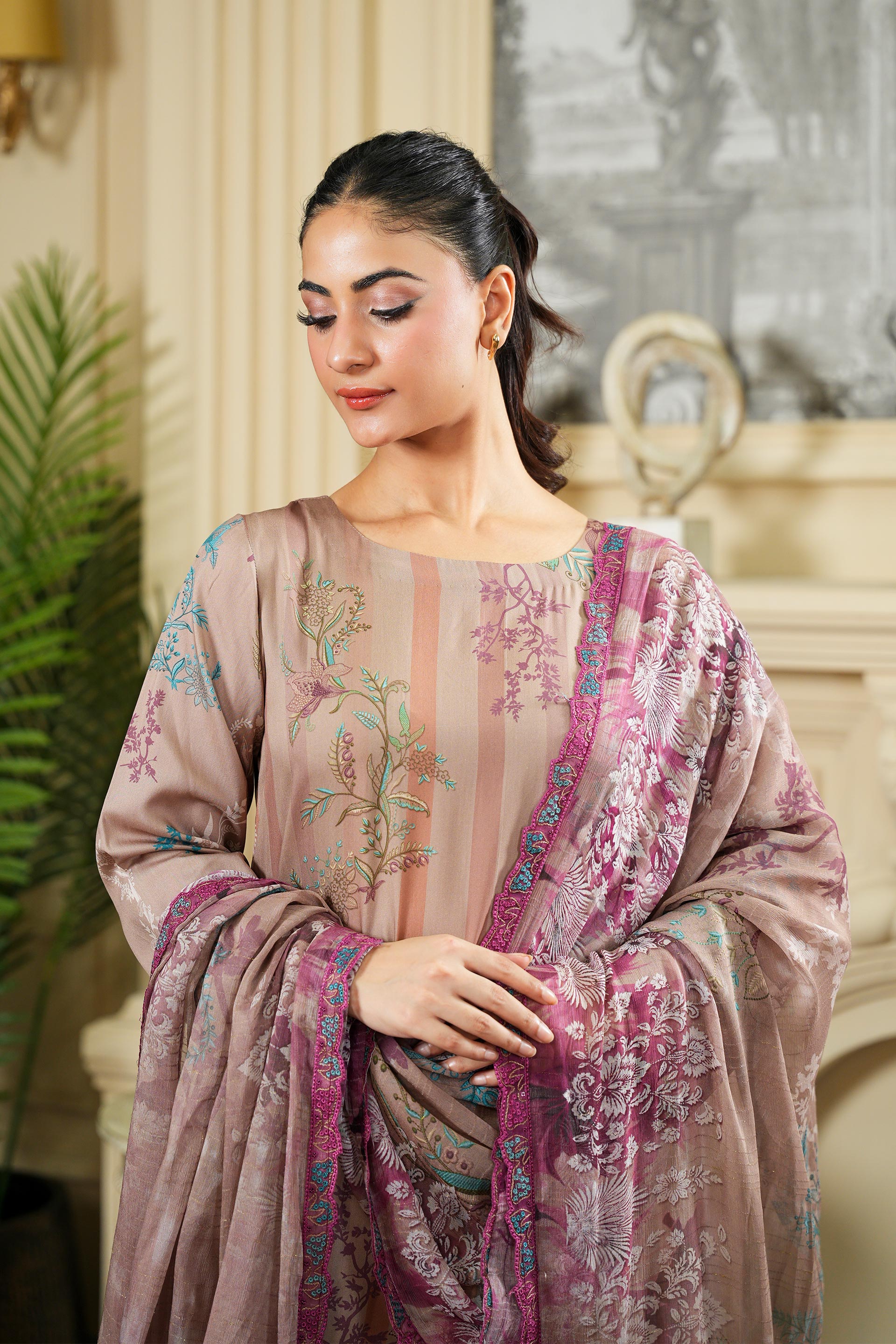 SASSI Viscose PRINT Shirt & Dupatta Vol-2464