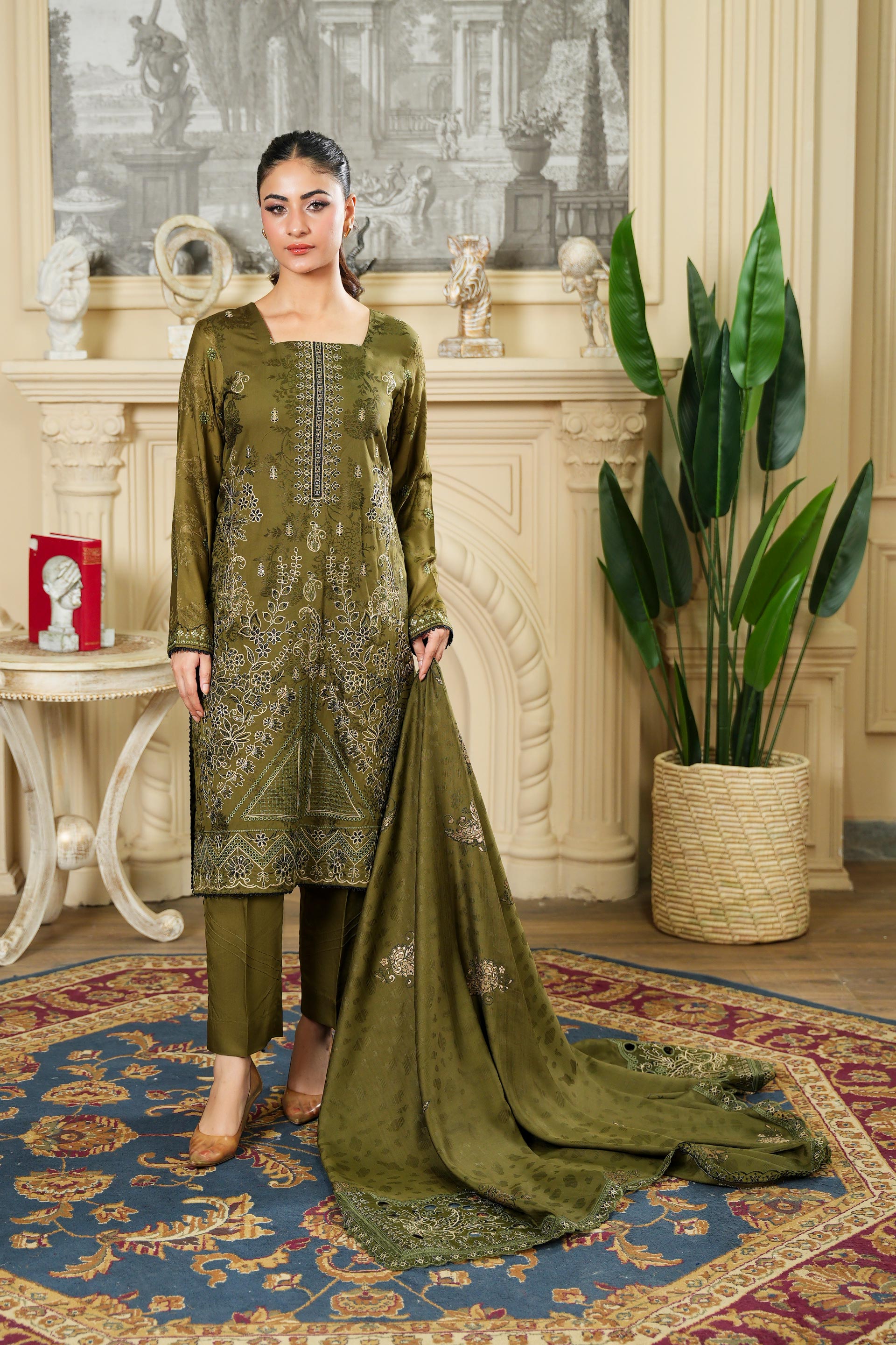 SASSI Viscose EMB Shirt & Dupatta Vol-2427