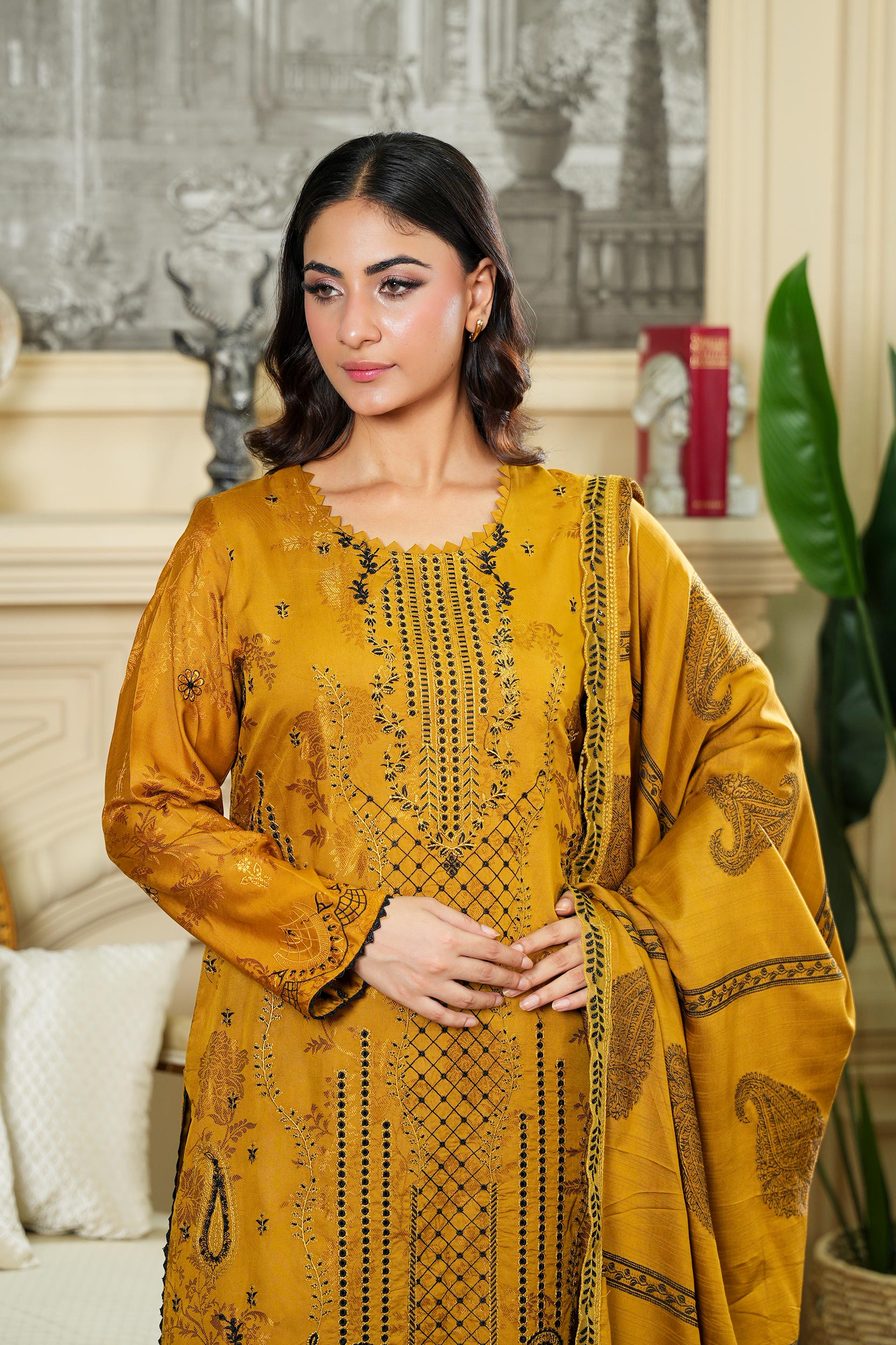 SASSI Viscose EMB Shirt & Dupatta Vol-2427
