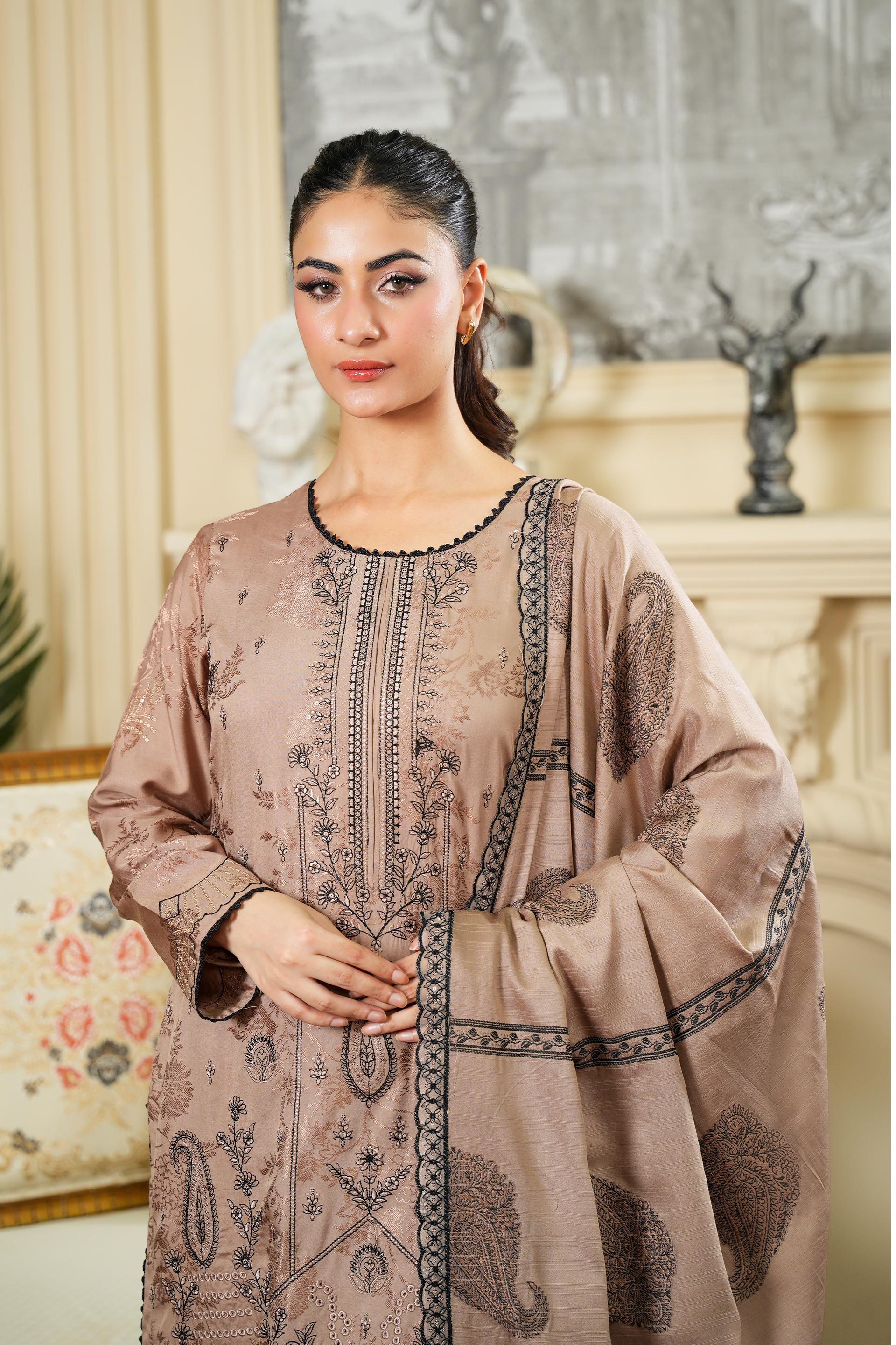 SASSI Viscose EMB Shirt & Dupatta Vol-2427