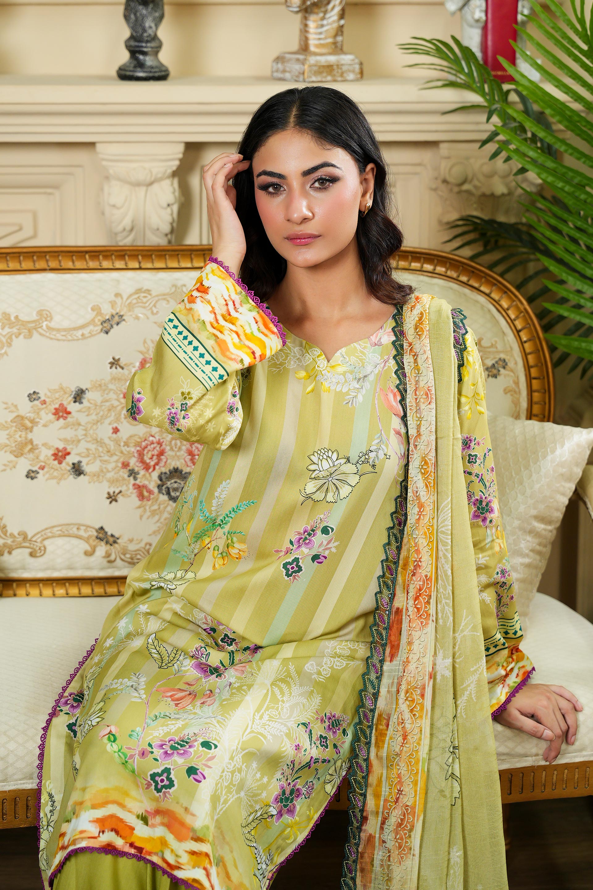 SASSI Viscose PRINT Shirt & Dupatta Vol-2464