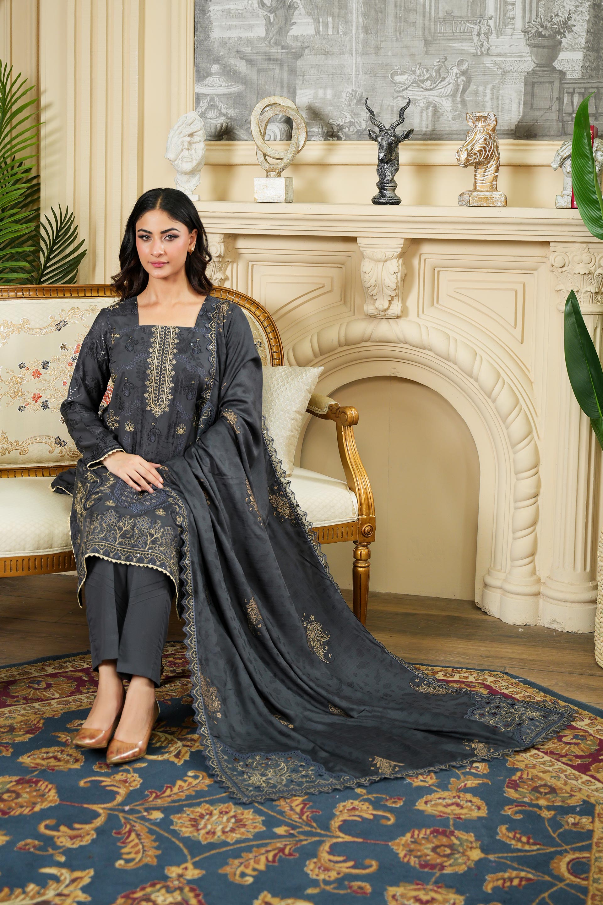 SASSI Viscose EMB Shirt & Dupatta Vol-2427