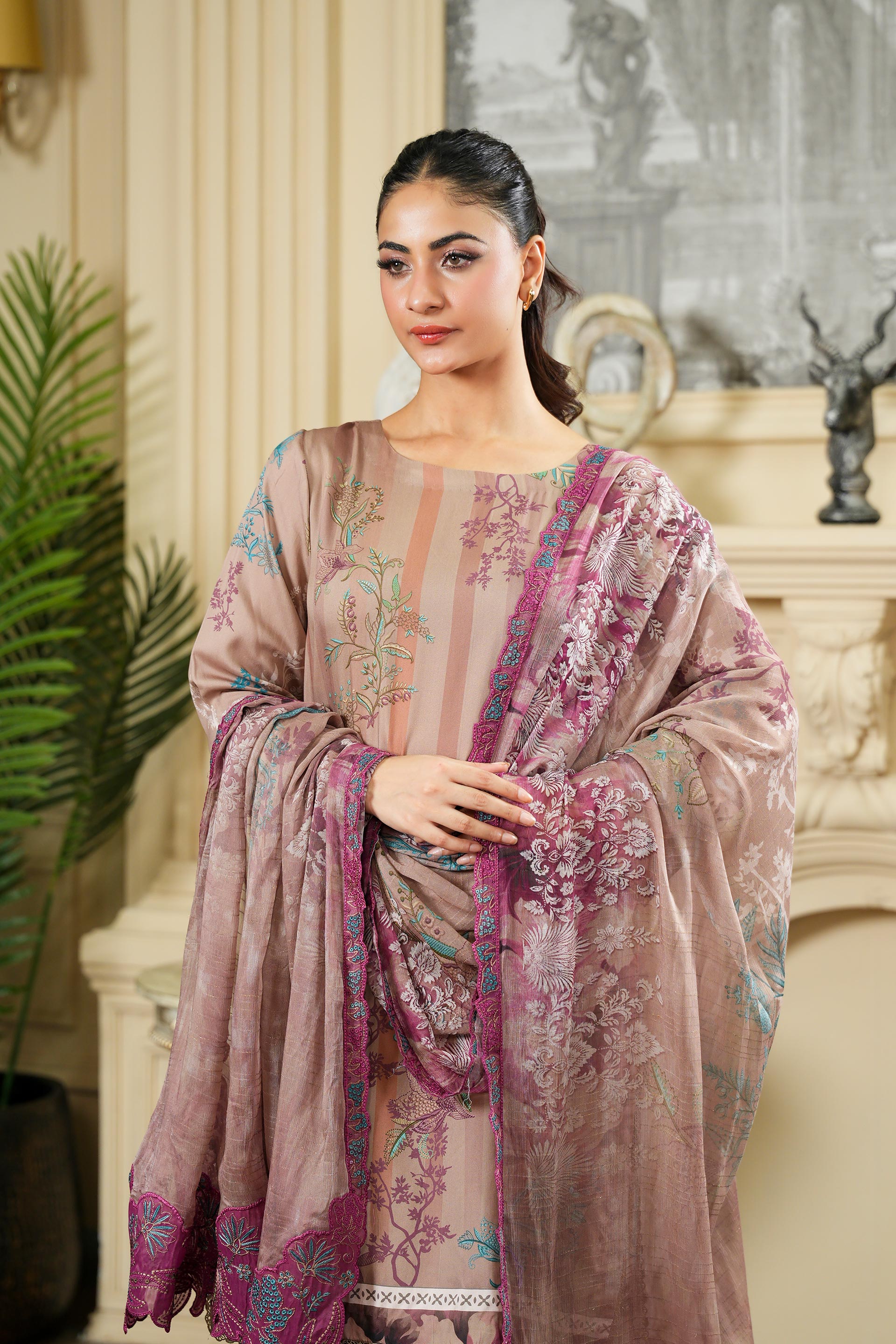 SASSI Viscose PRINT Shirt & Dupatta Vol-2464