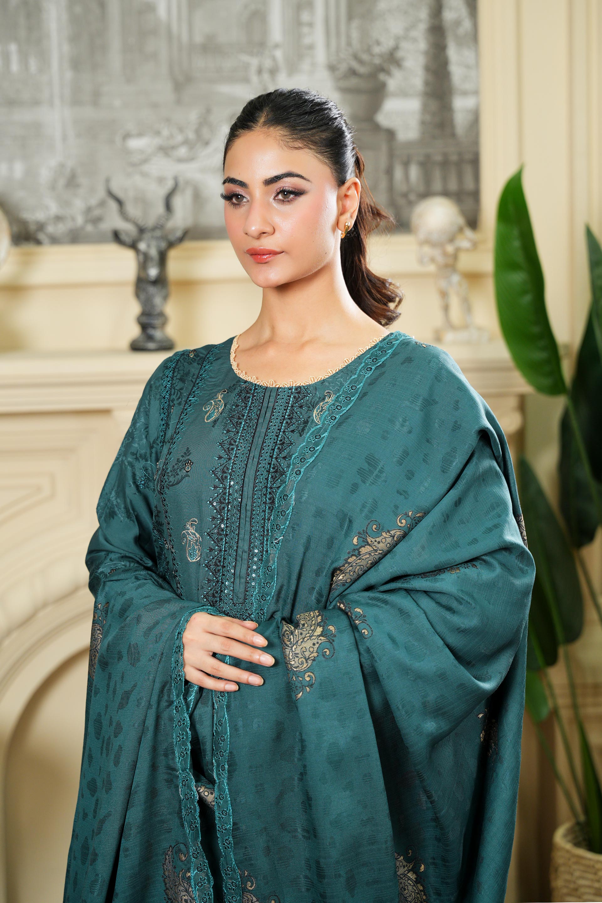 SASSI Viscose EMB Shirt & Dupatta Vol-2427