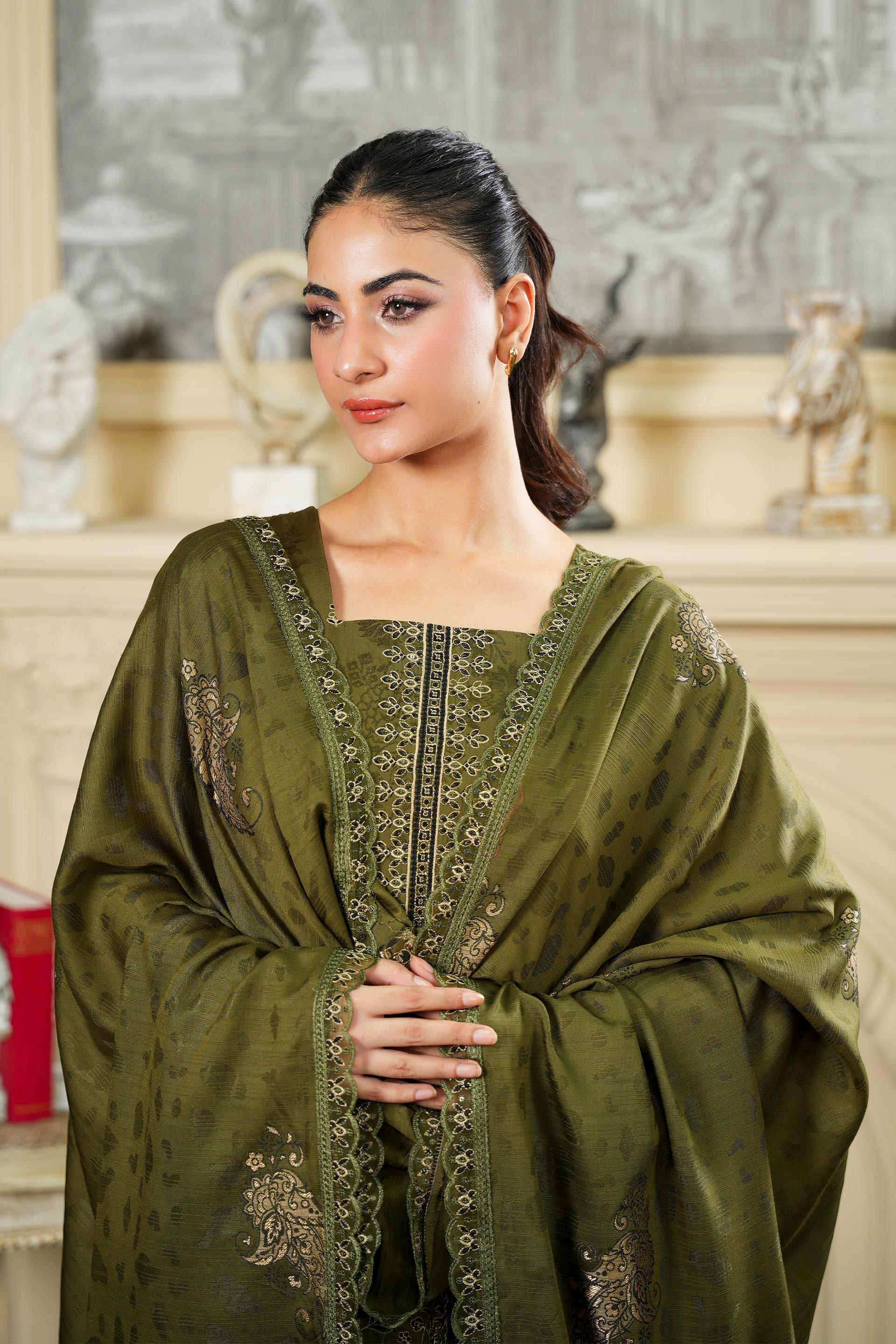 SASSI Viscose EMB Shirt & Dupatta Vol-2427