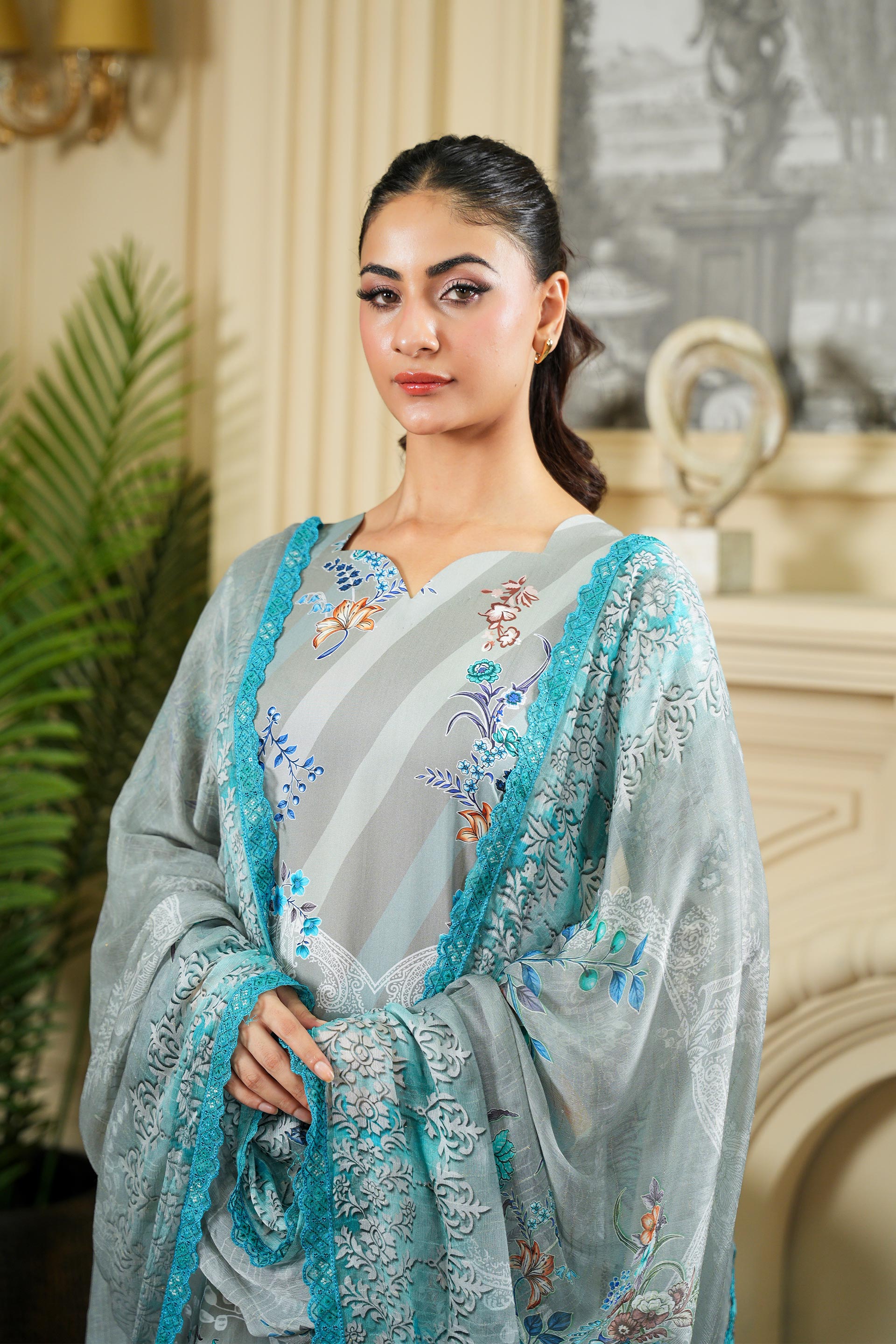 SASSI Viscose PRINT Shirt & Dupatta Vol-2464