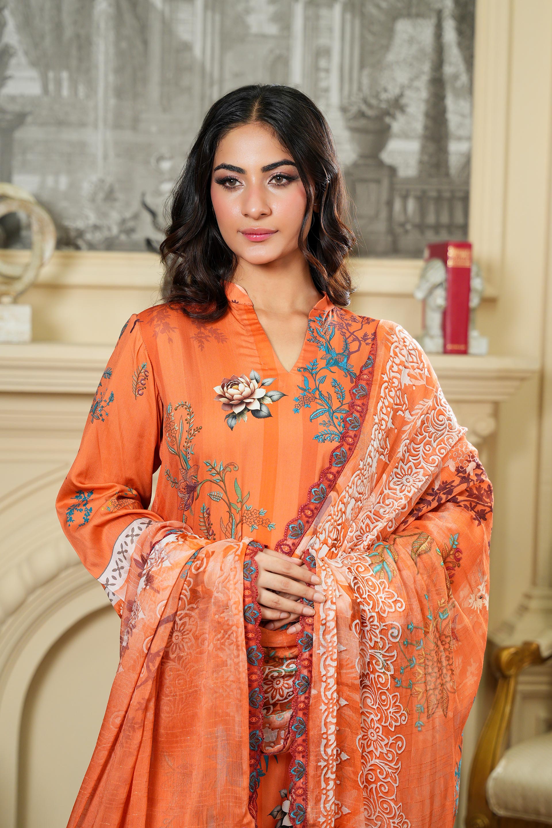 SASSI Viscose PRINT Shirt & Dupatta Vol-2464