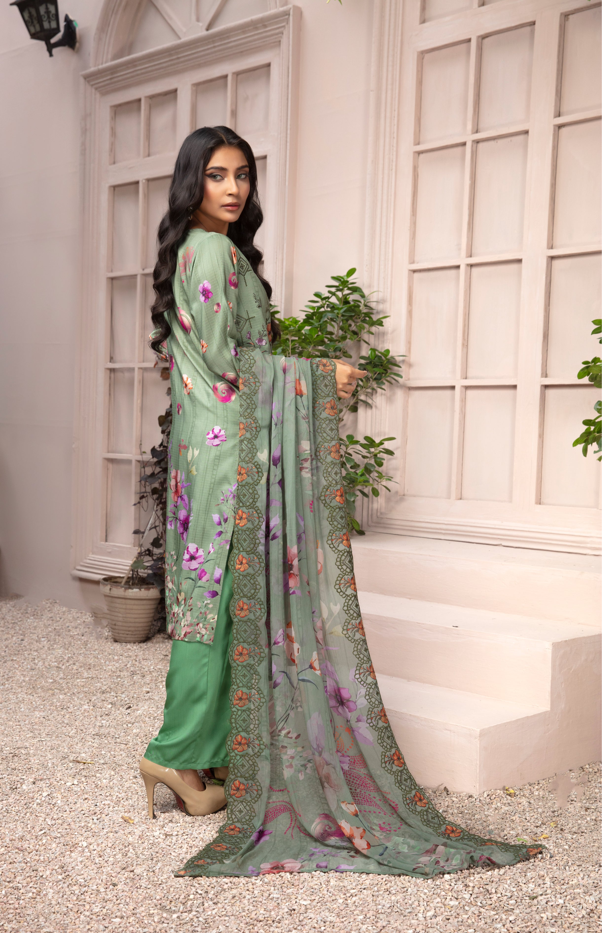 SASSI Viscose EMB Shirt & Dupatta Vol-2451