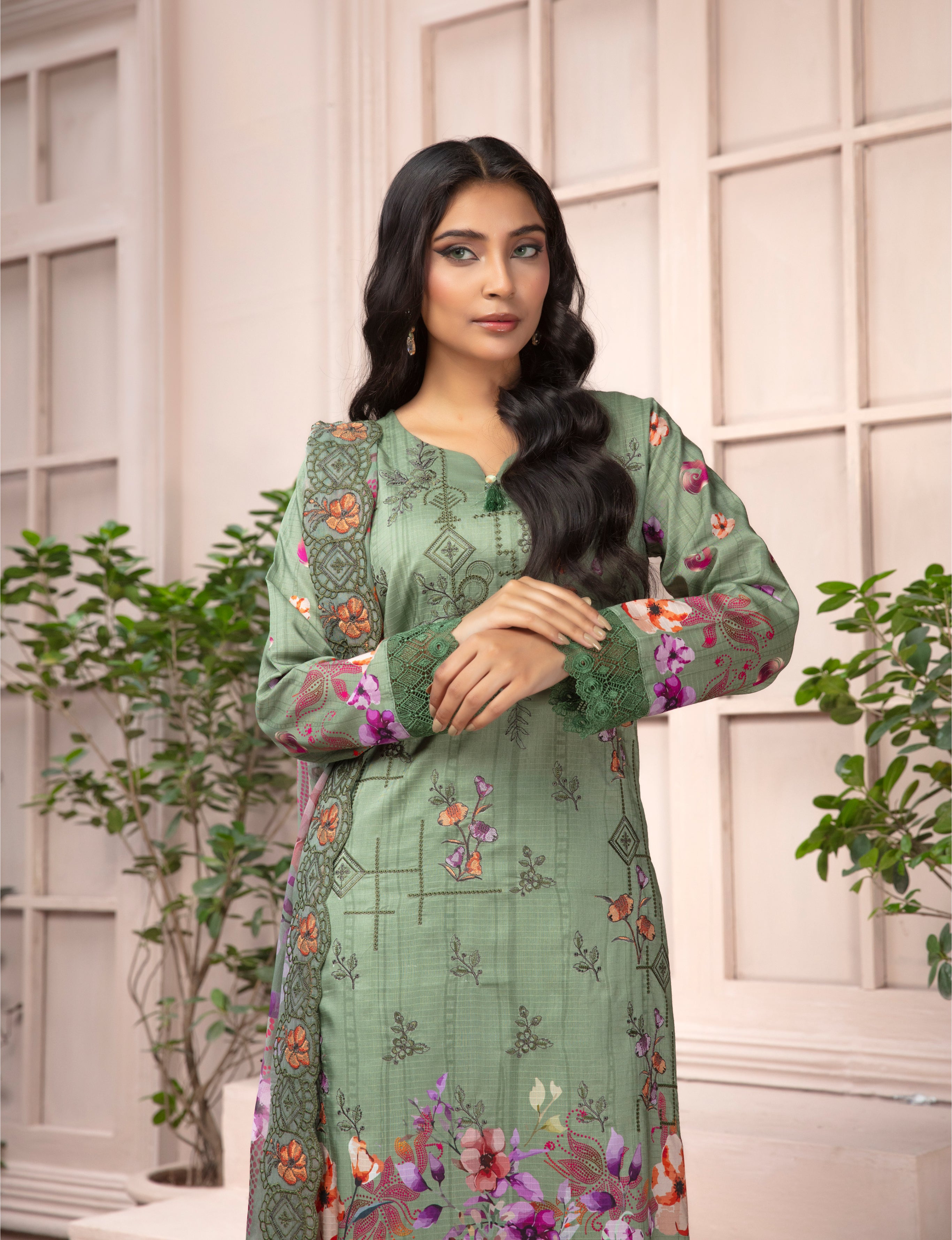 SASSI Viscose EMB Shirt & Dupatta Vol-2451