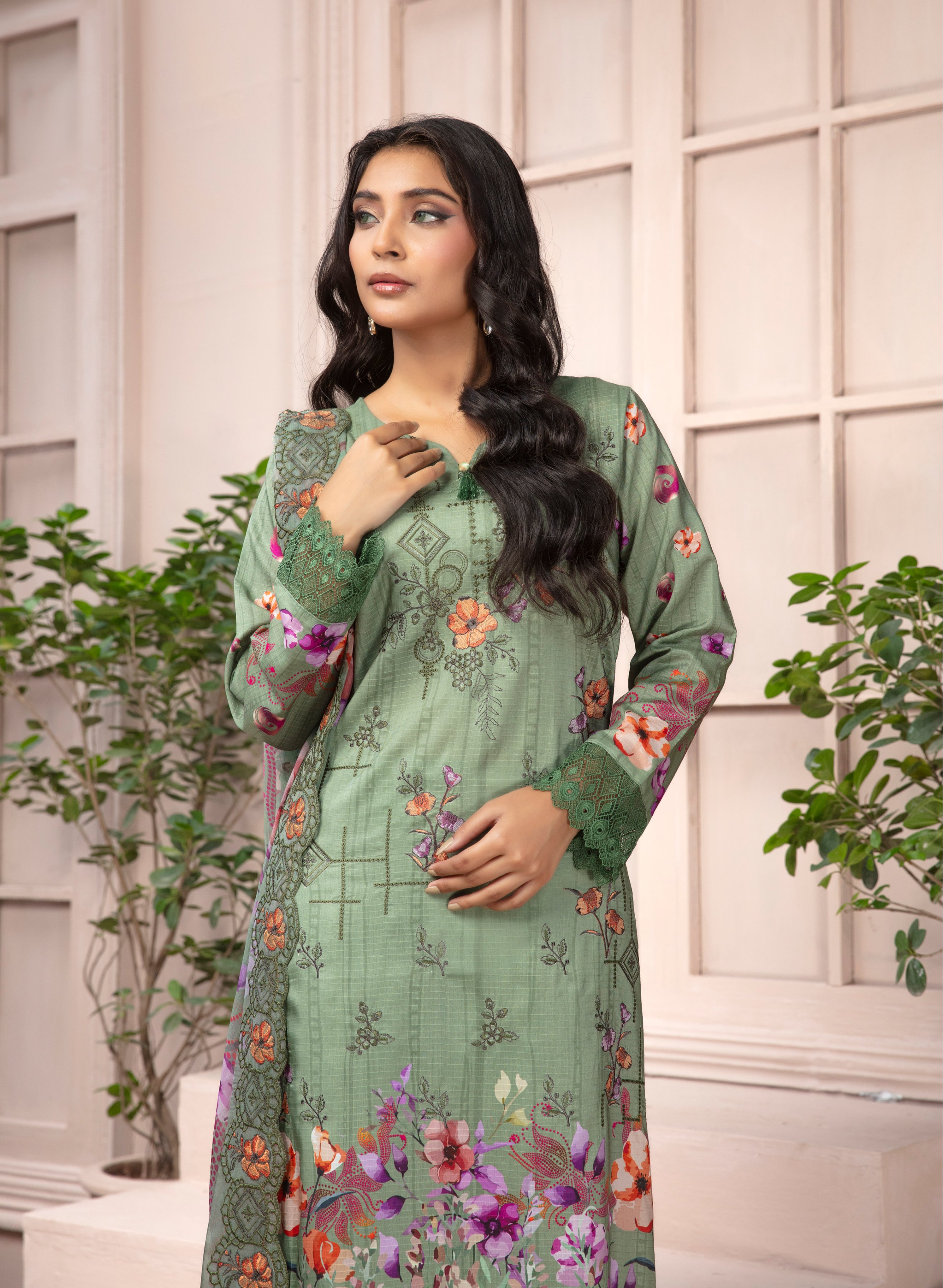 SASSI Viscose EMB Shirt & Dupatta Vol-2451