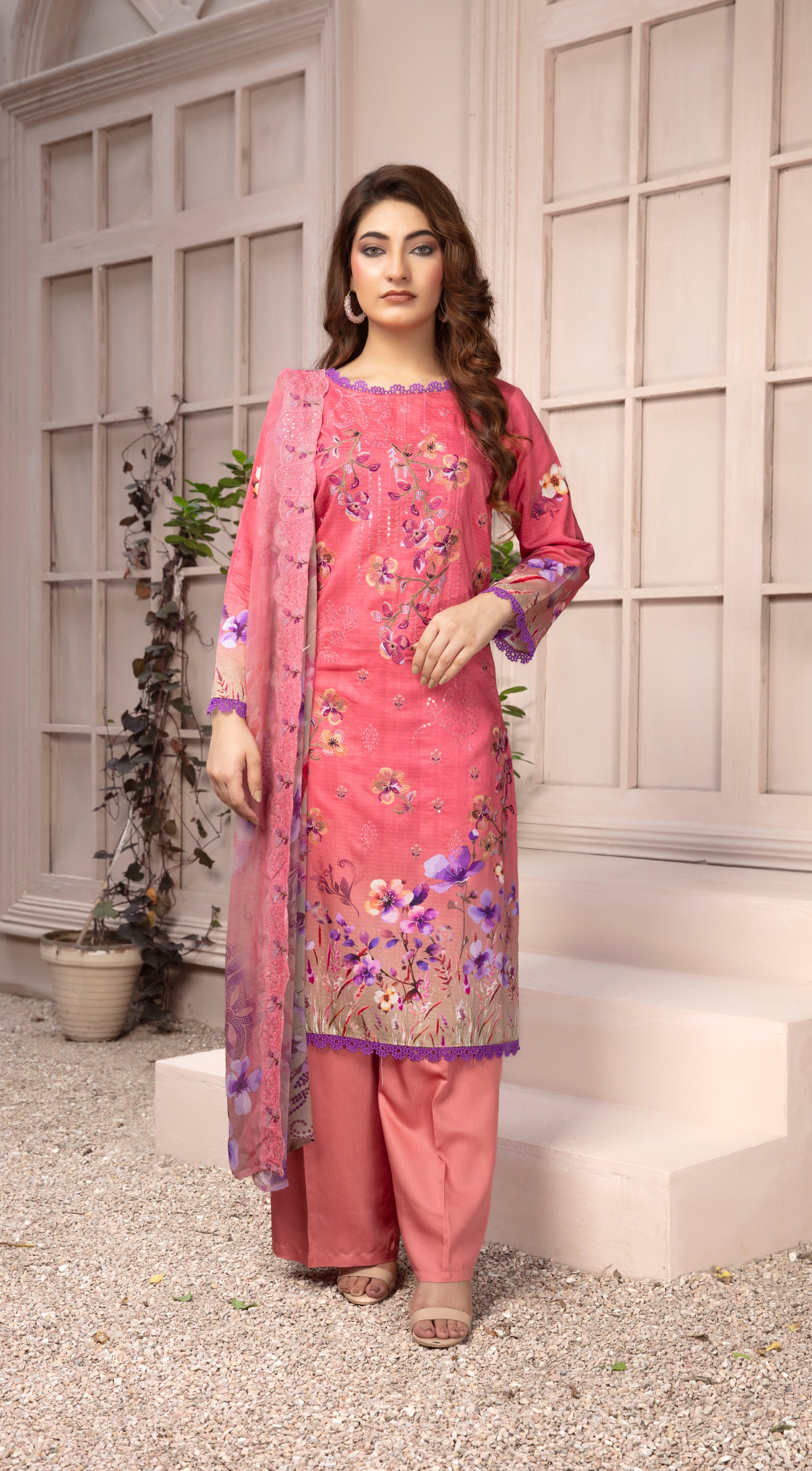 SASSI Viscose EMB Shirt & Dupatta Vol-2451