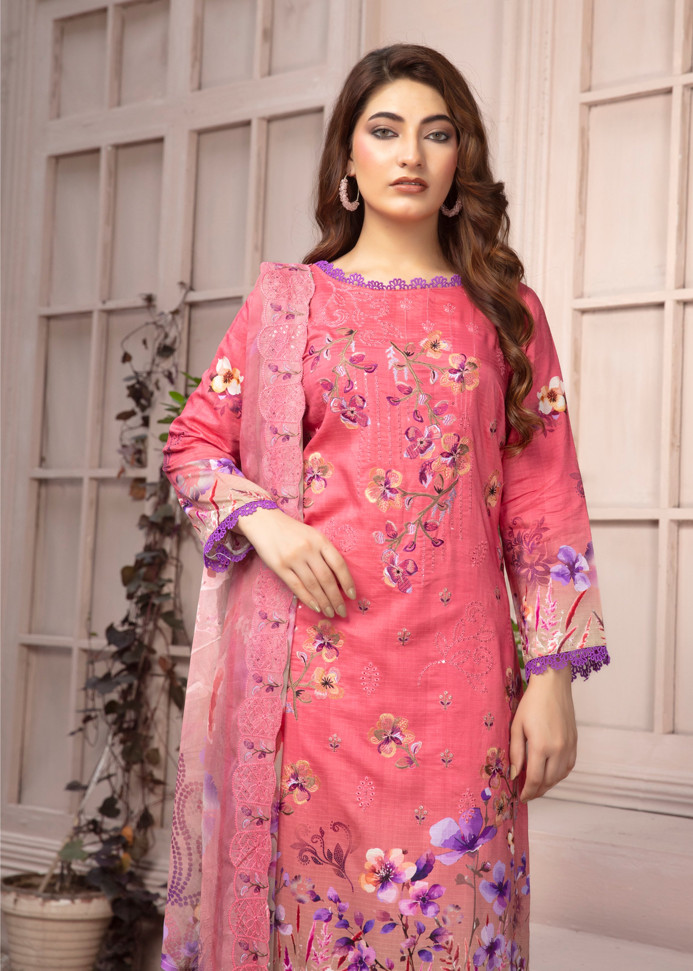 SASSI Viscose EMB Shirt & Dupatta Vol-2451