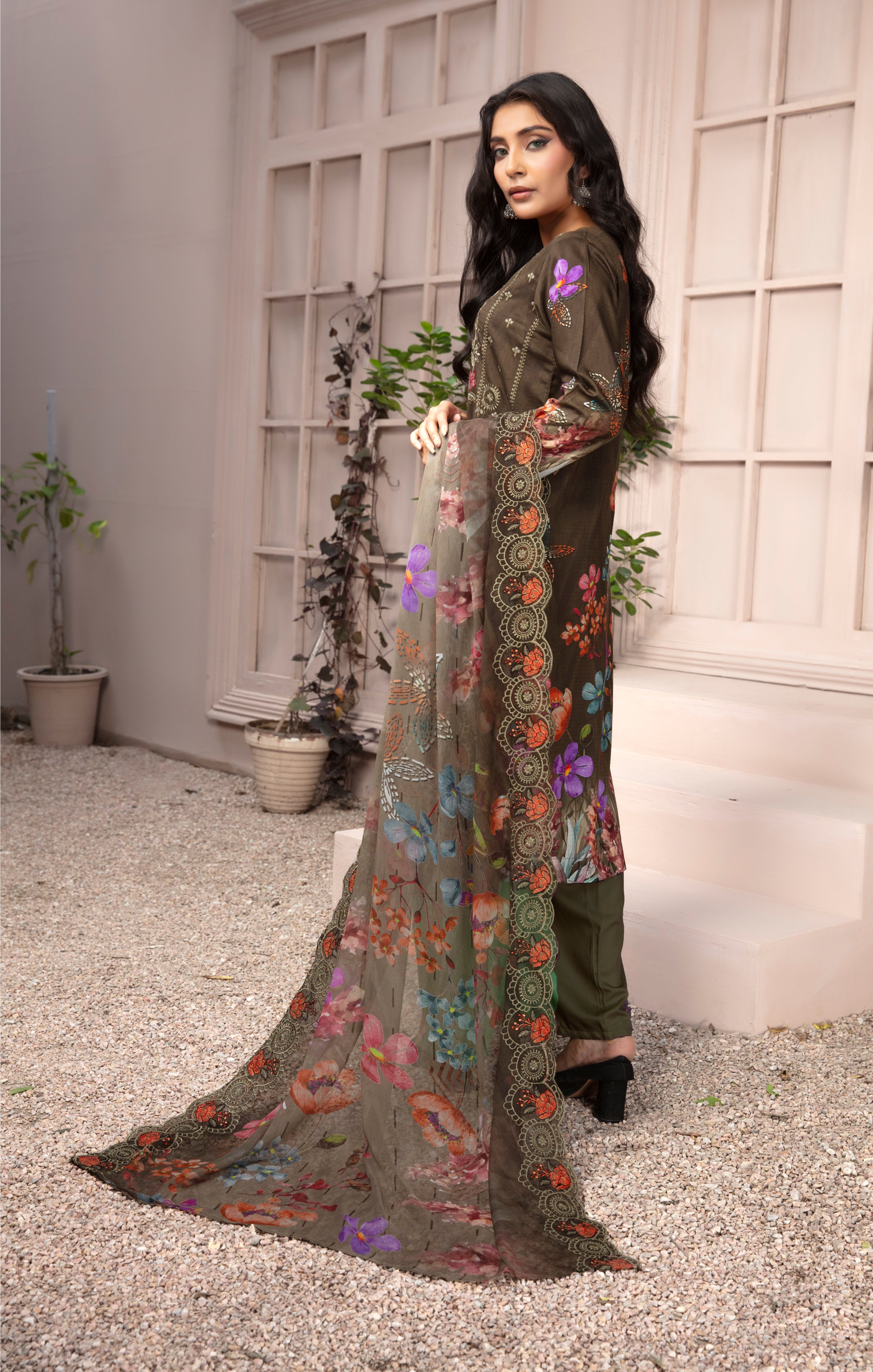 SASSI Viscose EMB Shirt & Dupatta Vol-2451
