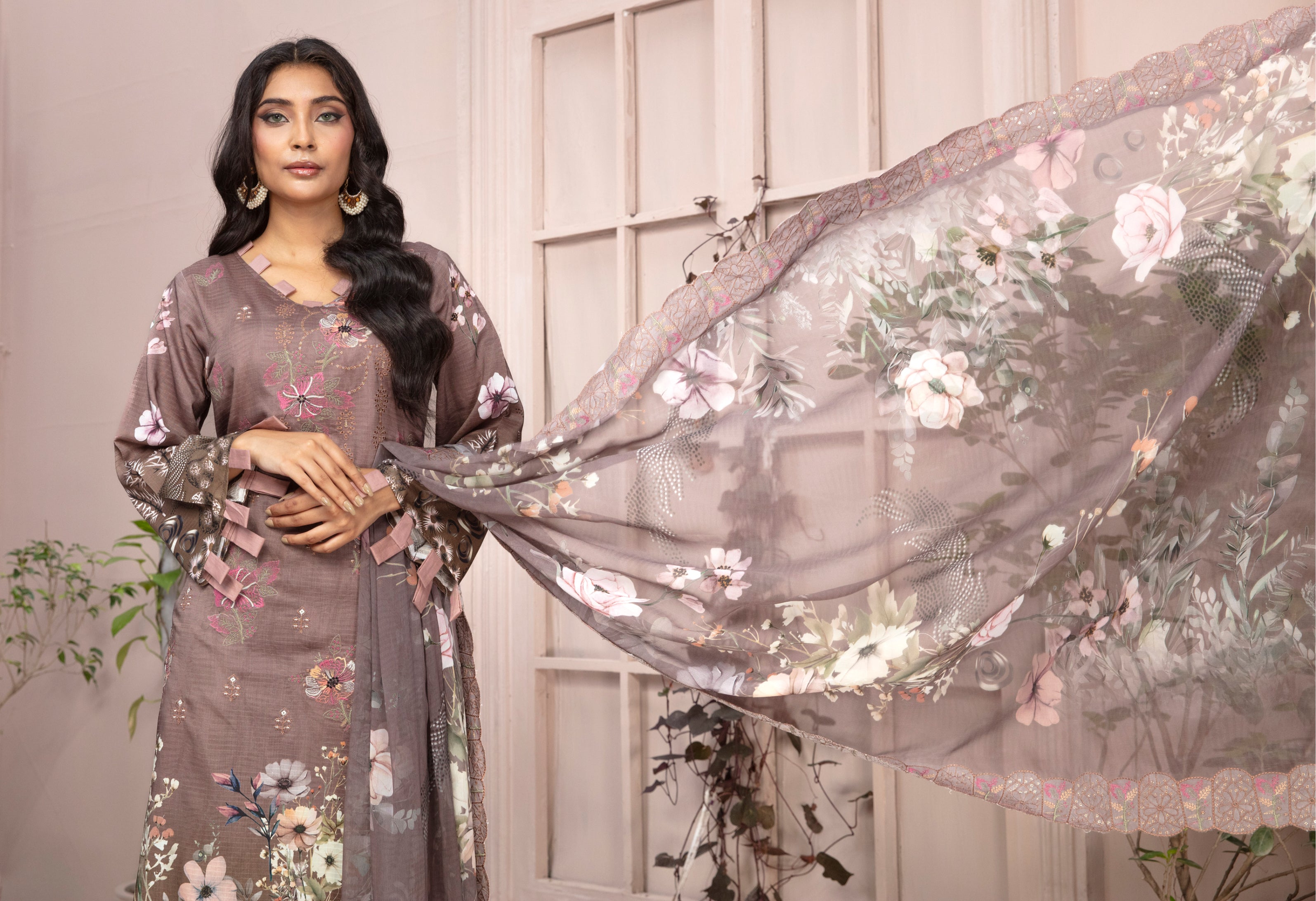 SASSI Viscose EMB Shirt & Dupatta Vol-2451