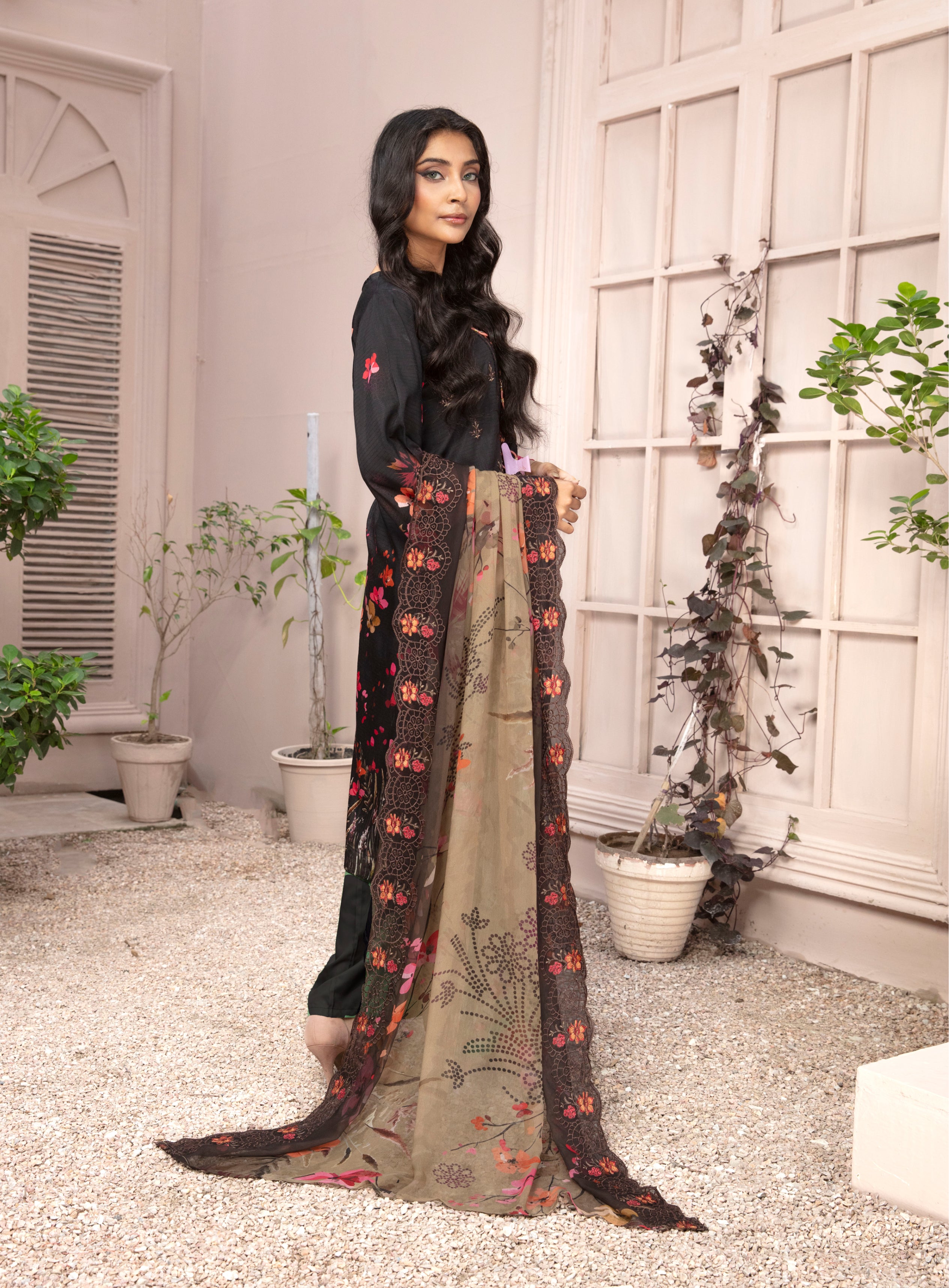 SASSI Viscose EMB Shirt & Dupatta Vol-2451