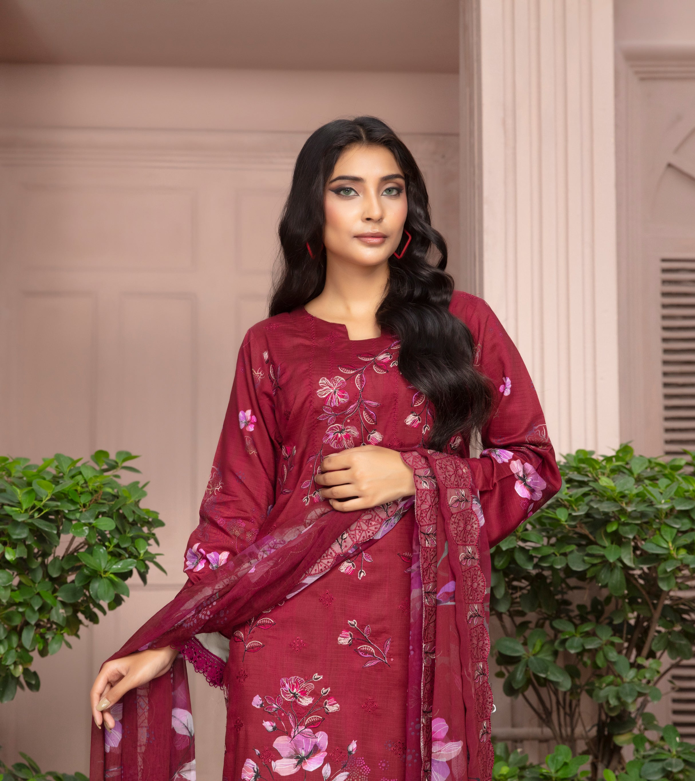 SASSI Viscose EMB Shirt & Dupatta Vol-2451