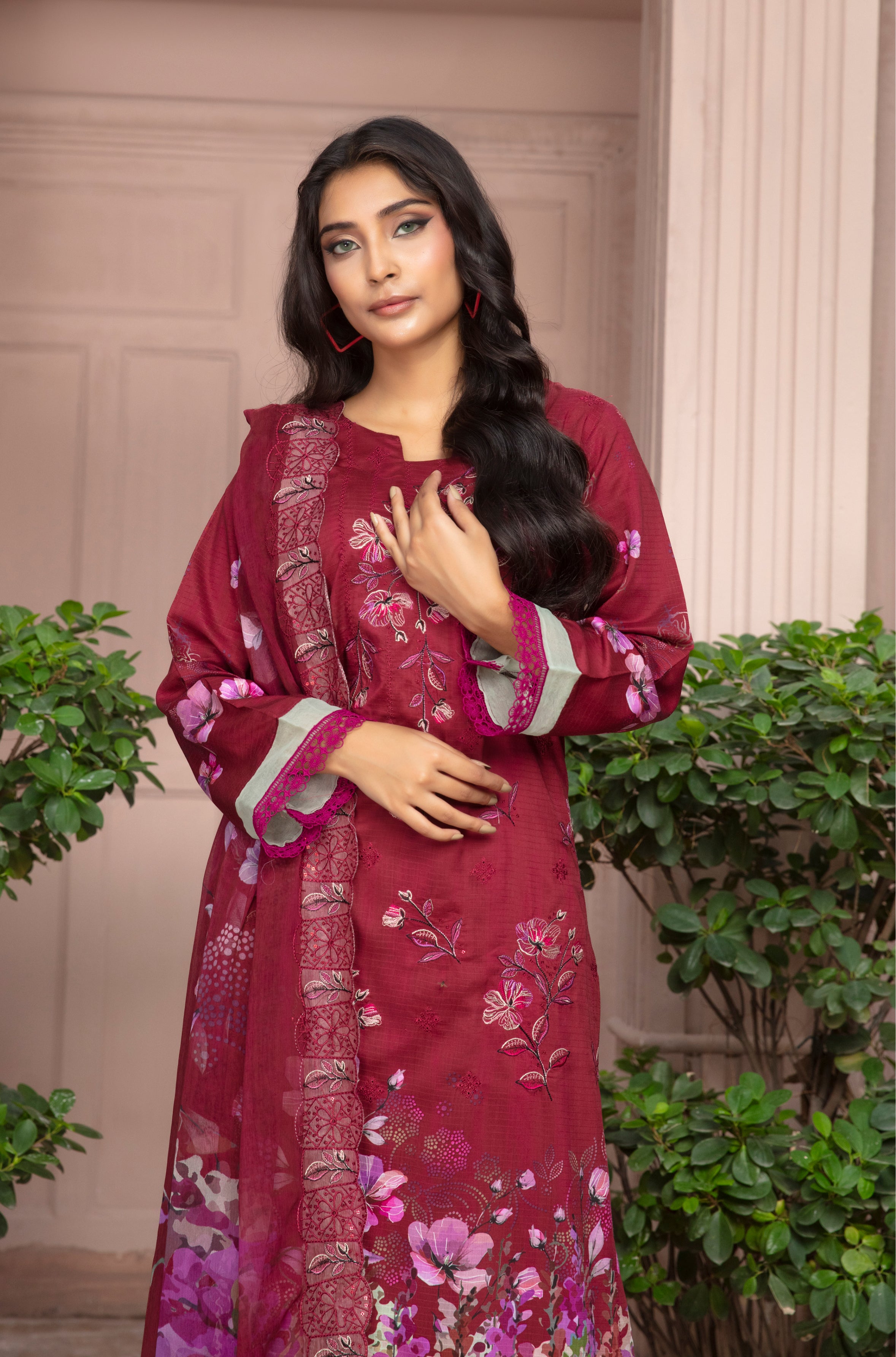 SASSI Viscose EMB Shirt & Dupatta Vol-2451