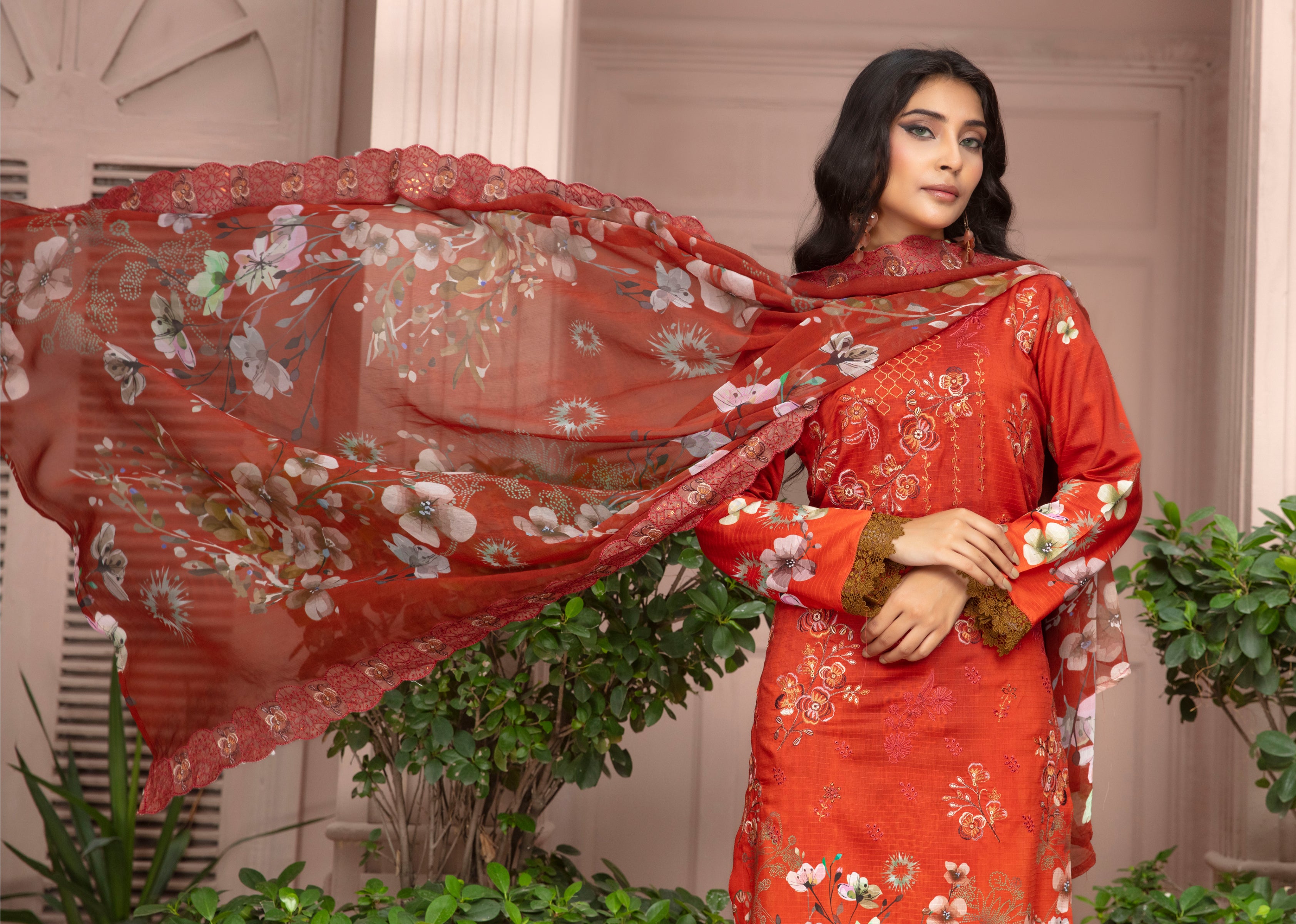 SASSI Viscose EMB Shirt & Dupatta Vol-2451
