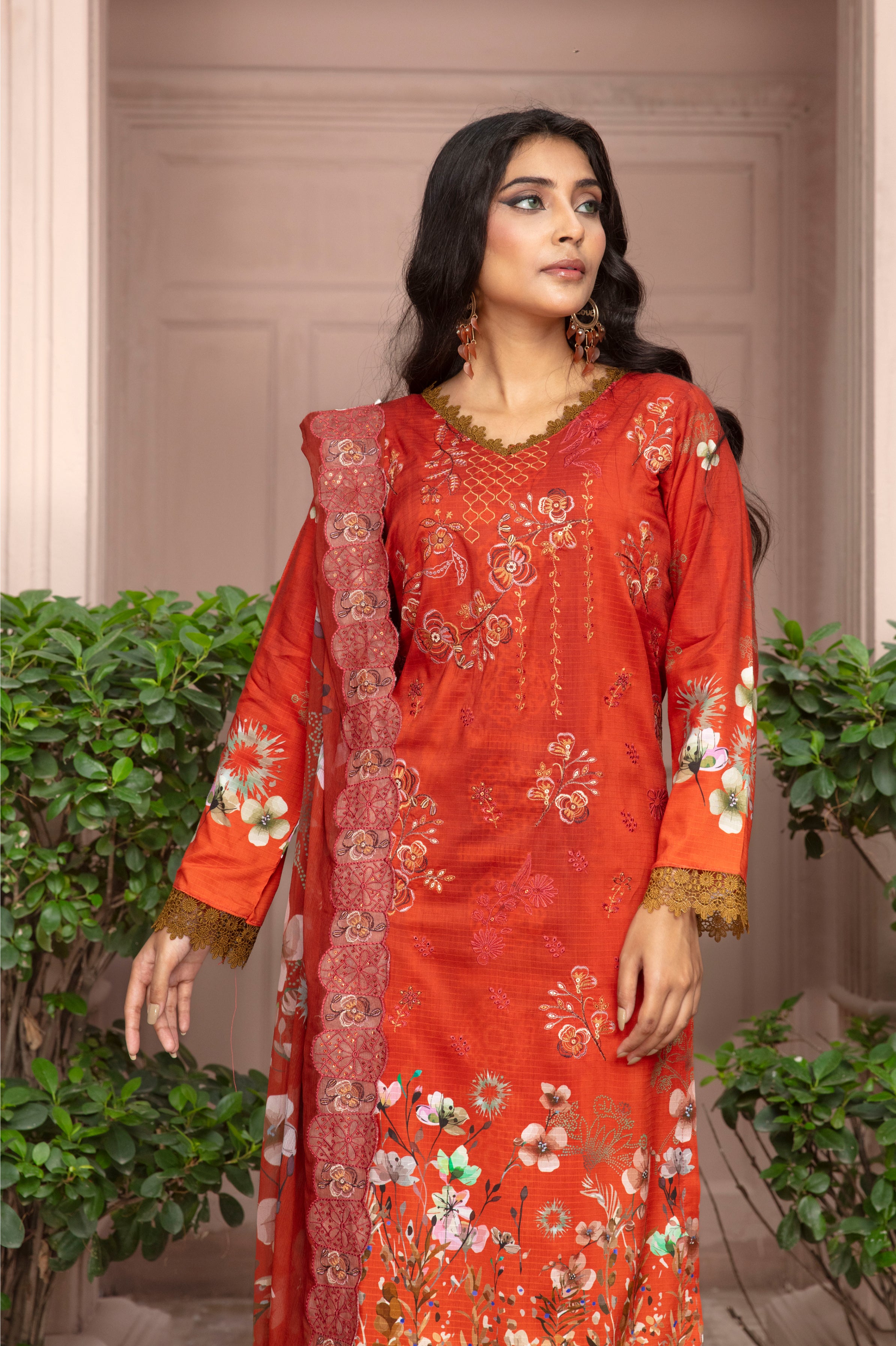 SASSI Viscose EMB Shirt & Dupatta Vol-2451